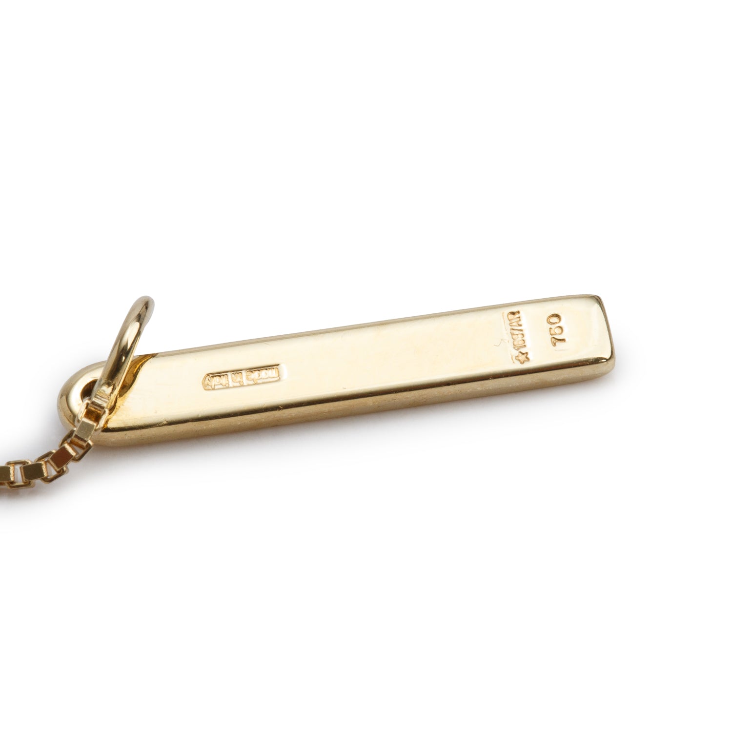 Gucci 18k Yellow Gold Logo Lariat Necklace