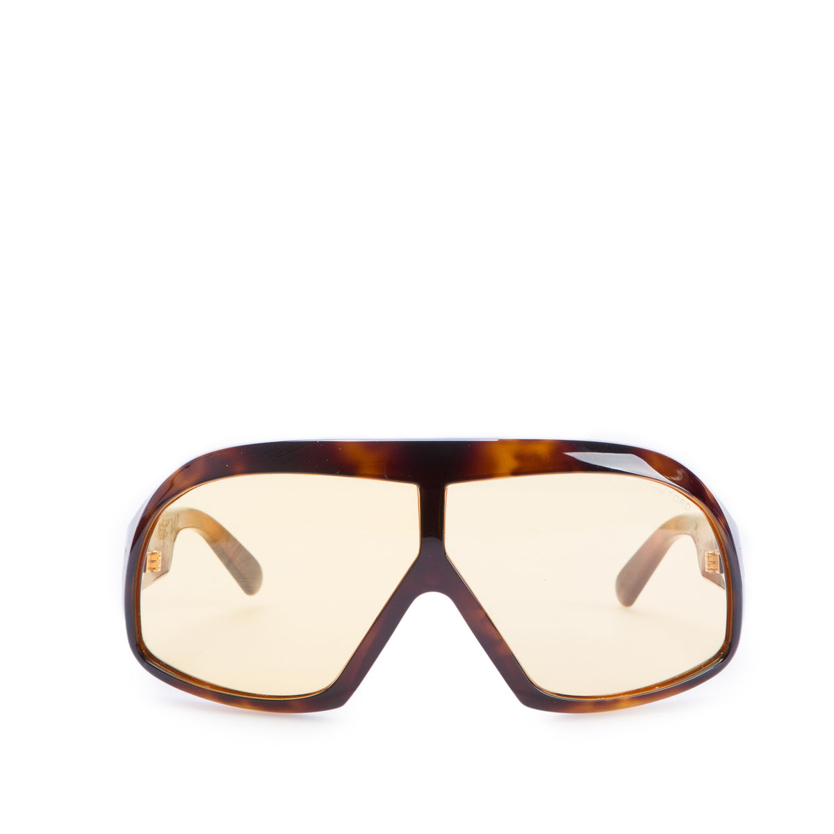 Tom Ford TF 965 Brown Cassius Shield Oversized Sunglasses w/ Case