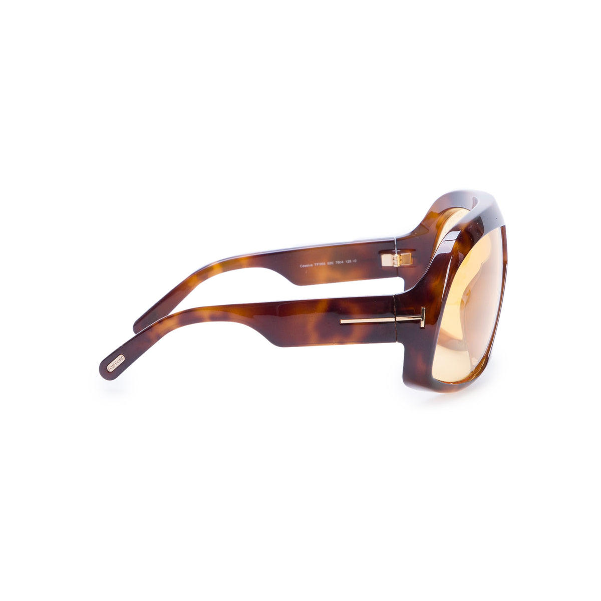 Tom Ford TF 965 Brown Cassius Shield Oversized Sunglasses w/ Case