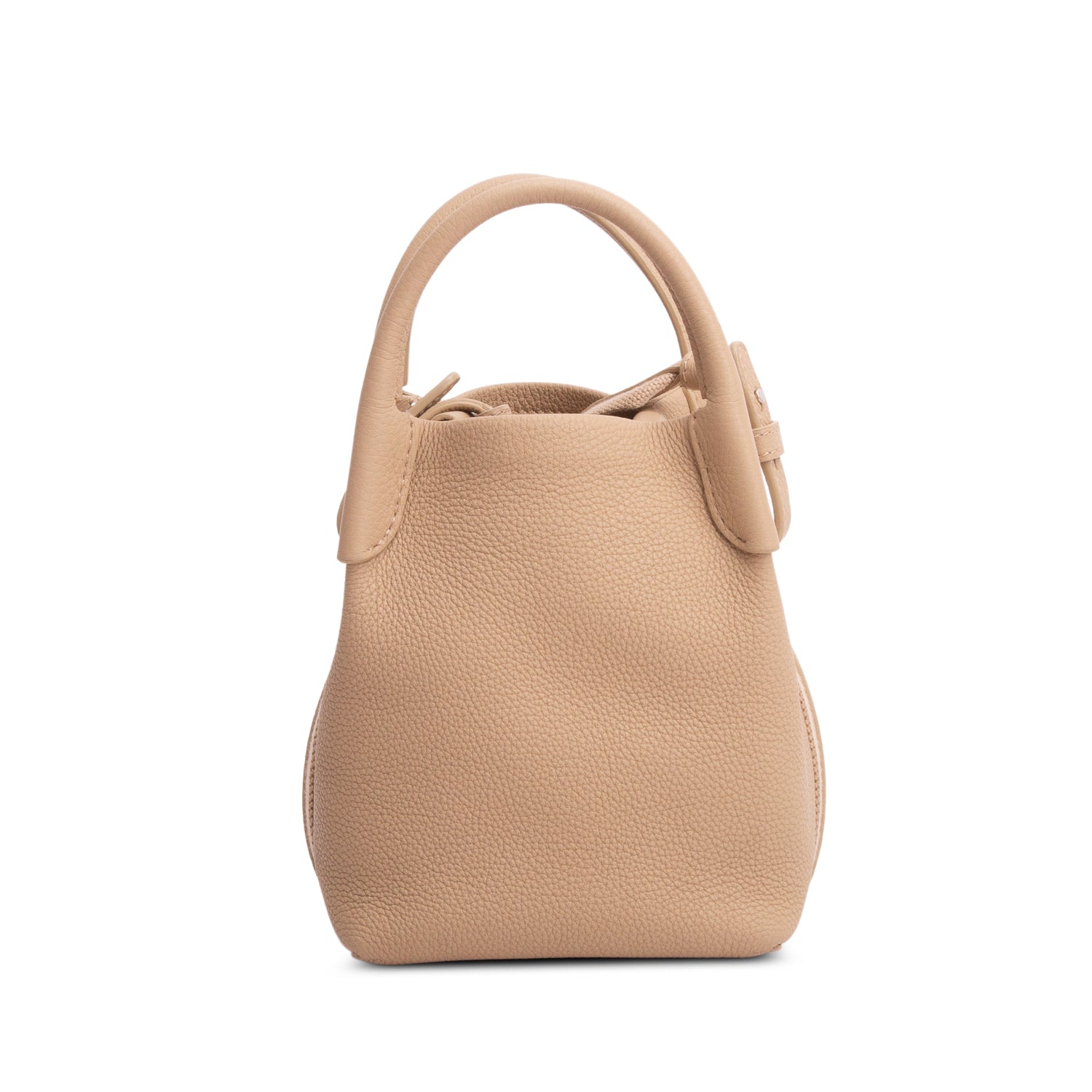 Loro Piana Brown Grained Calfskin Micro Bale Bag w/ Box & Strap