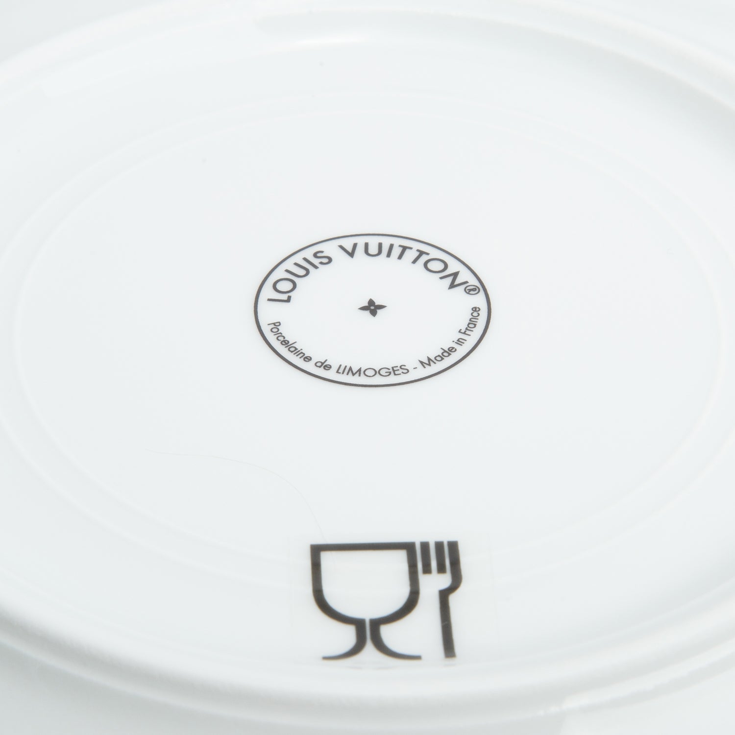 Louis Vuitton White/Blue Porcelain Monogram Flower Tile Set of 2 Plates w/ Box