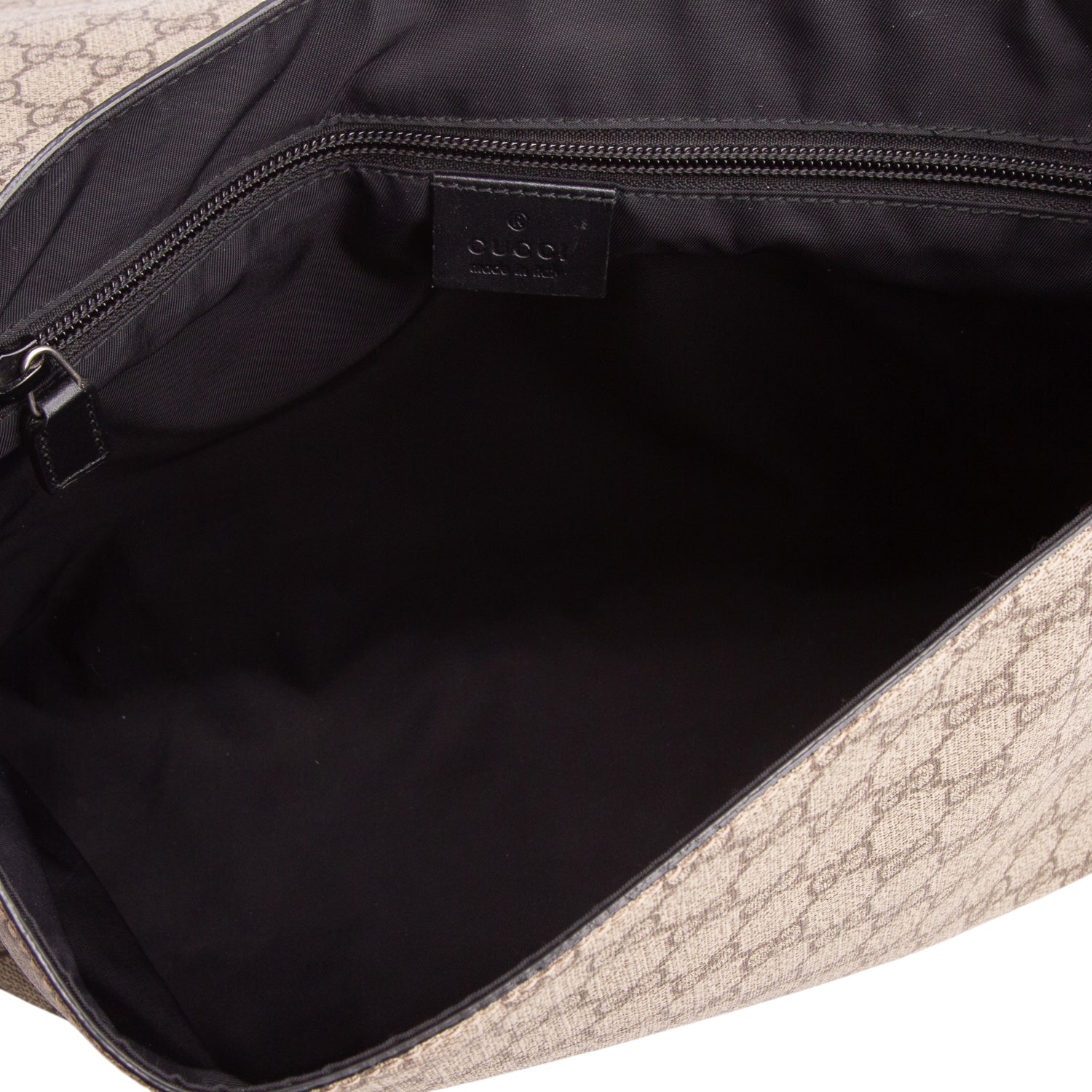 Gucci GG Supreme Monogram Web Flap Messenger Bag