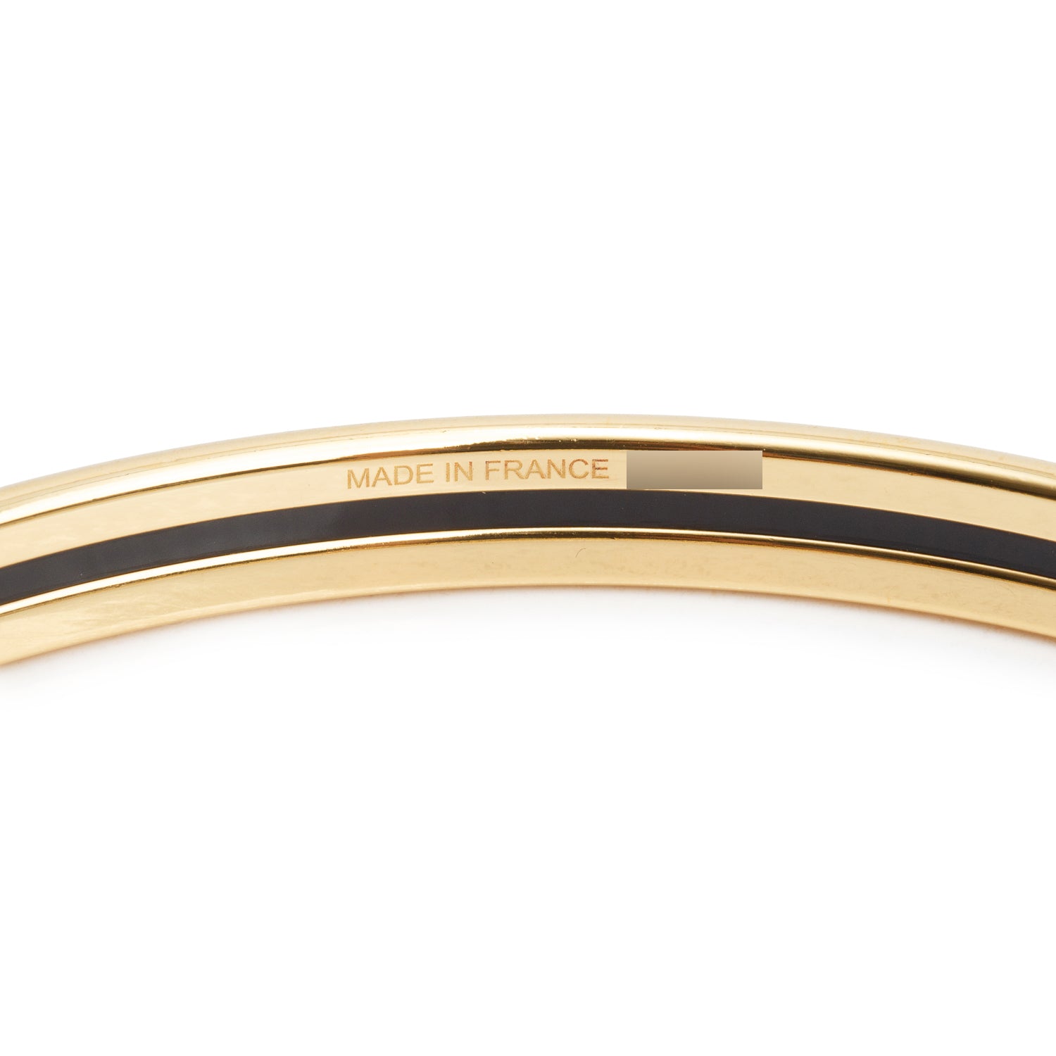Hermes Gold-Plated Pink Enamel Uni Bangle