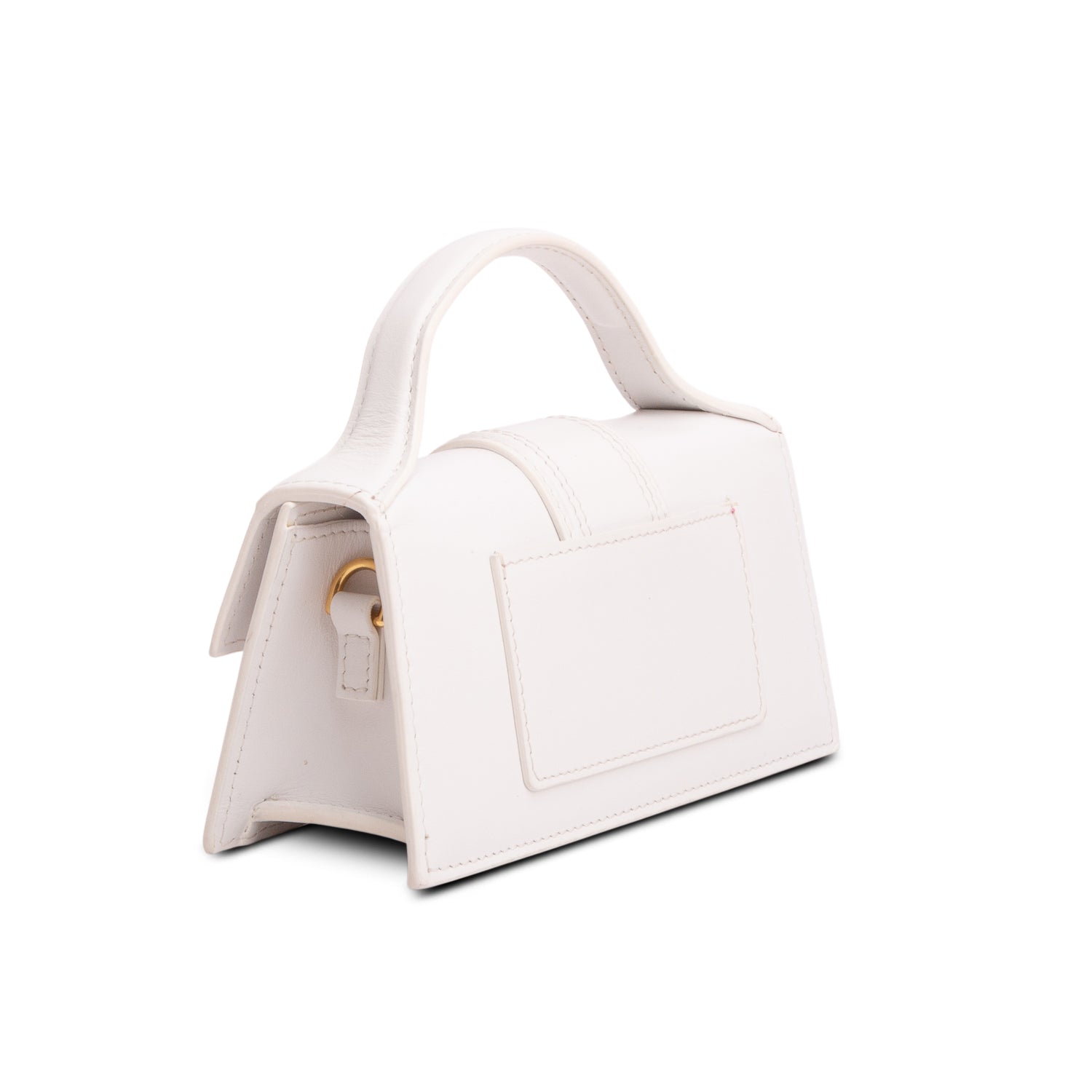 Jacquemus White Calfskin Les Classique The Bambino Bag w/ Strap