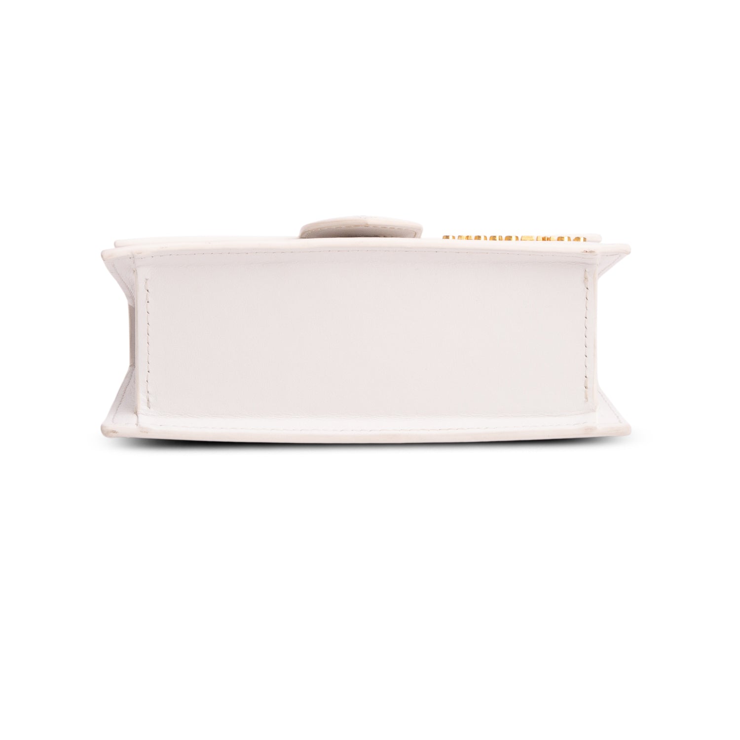 Jacquemus White Calfskin Les Classique The Bambino Bag w/ Strap