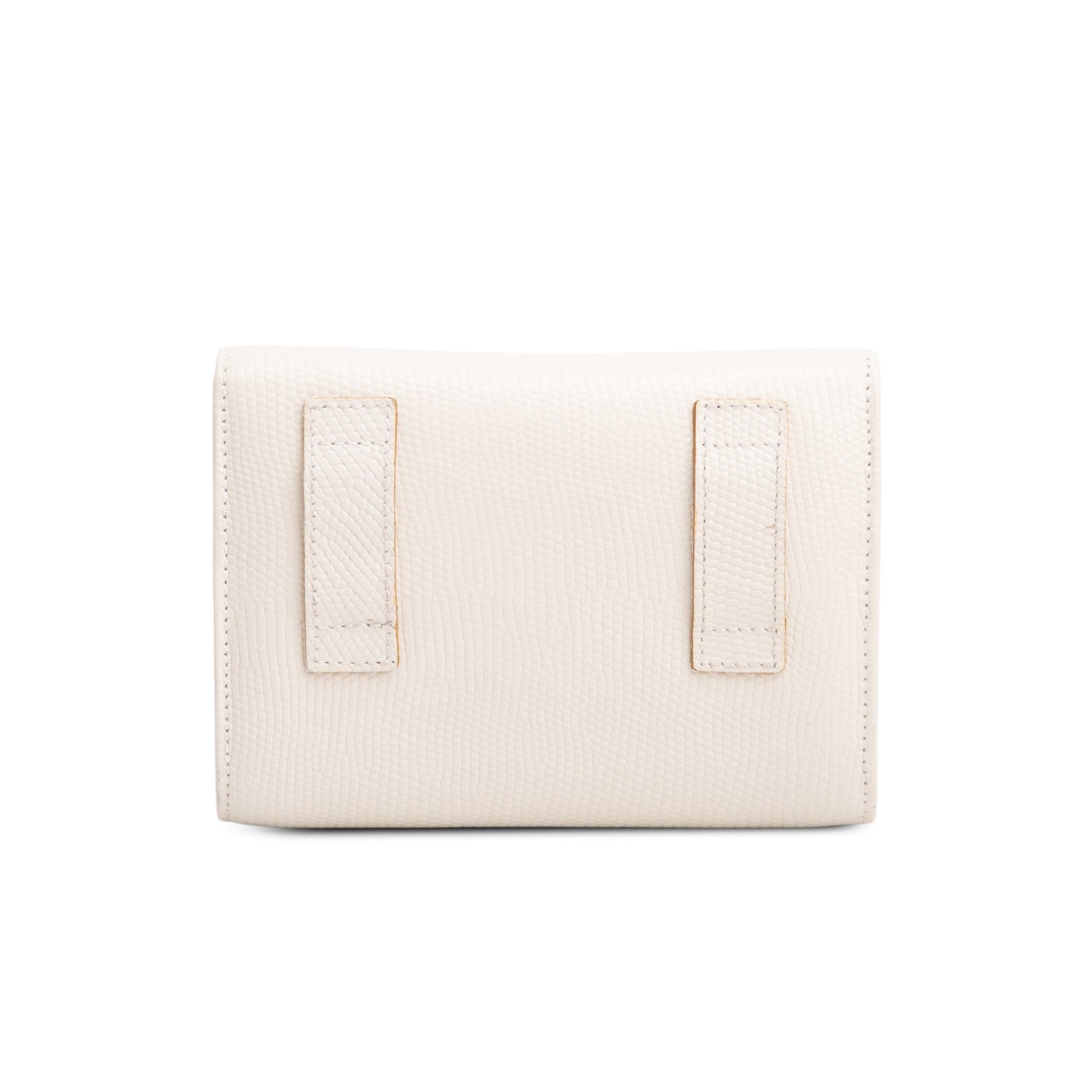 Ferragamo White Embossed Leather Mini Vara Bow Crossbody Bag