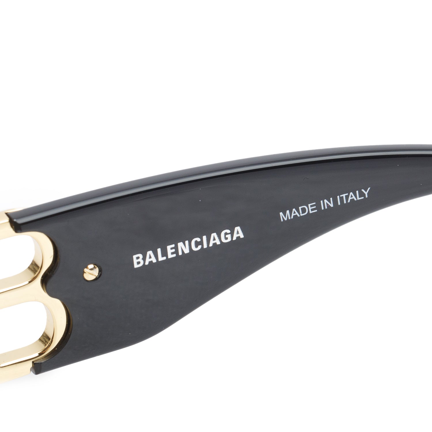 Balenciaga BB0096S Black Dynasty Acetate Rectangle Sunglasses w/ Case