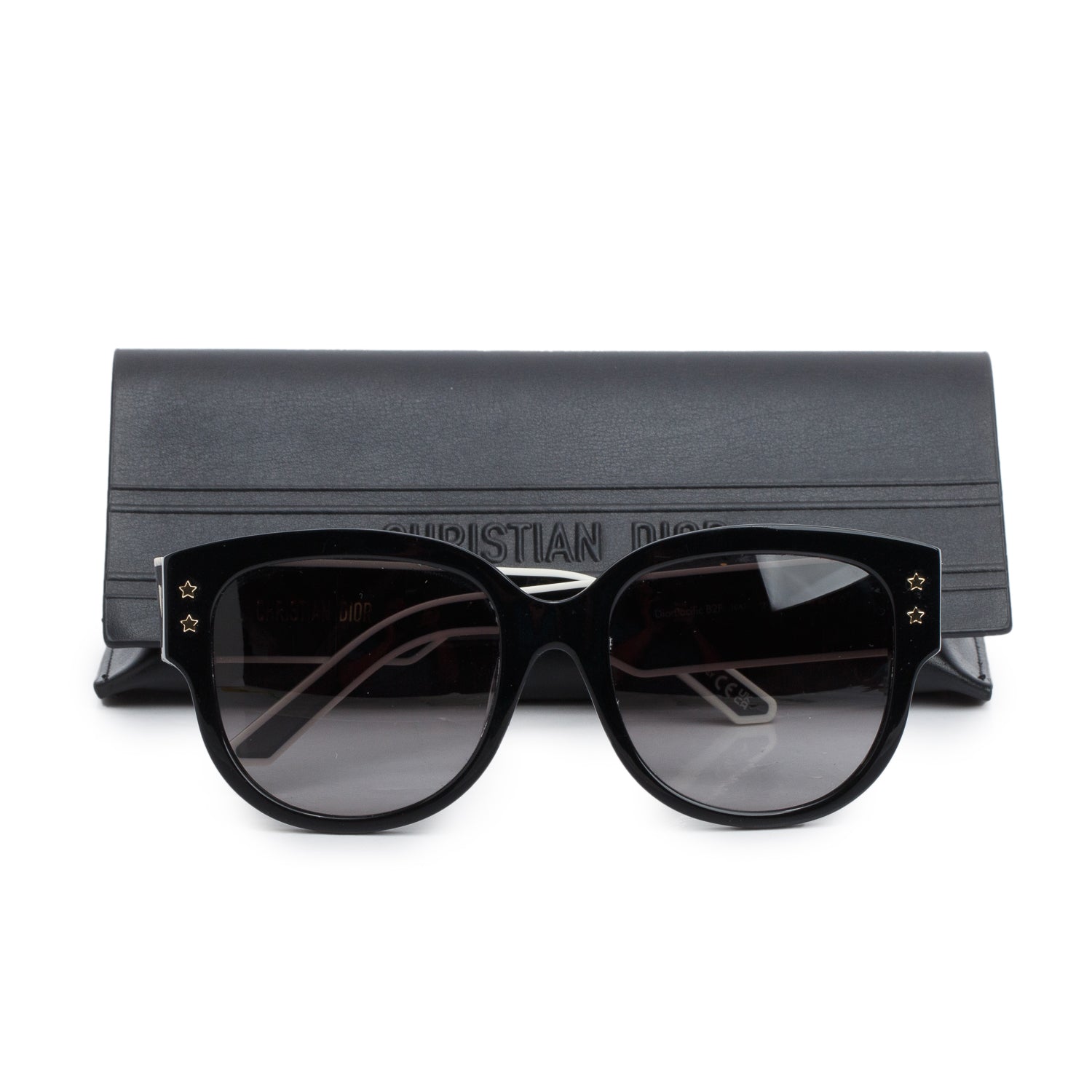 Christian Dior Black/White Acetate DiorPacific B2F Butterfly Sunglasses w/ Case