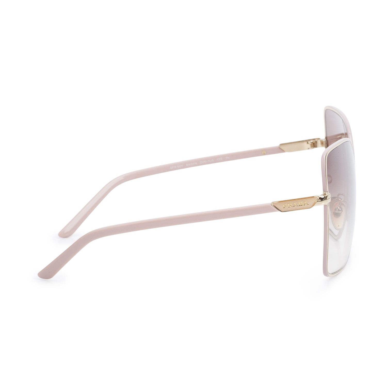Prada SPR 50Y Pink Metal Oversized Butterfly Sunglasses w/ Case