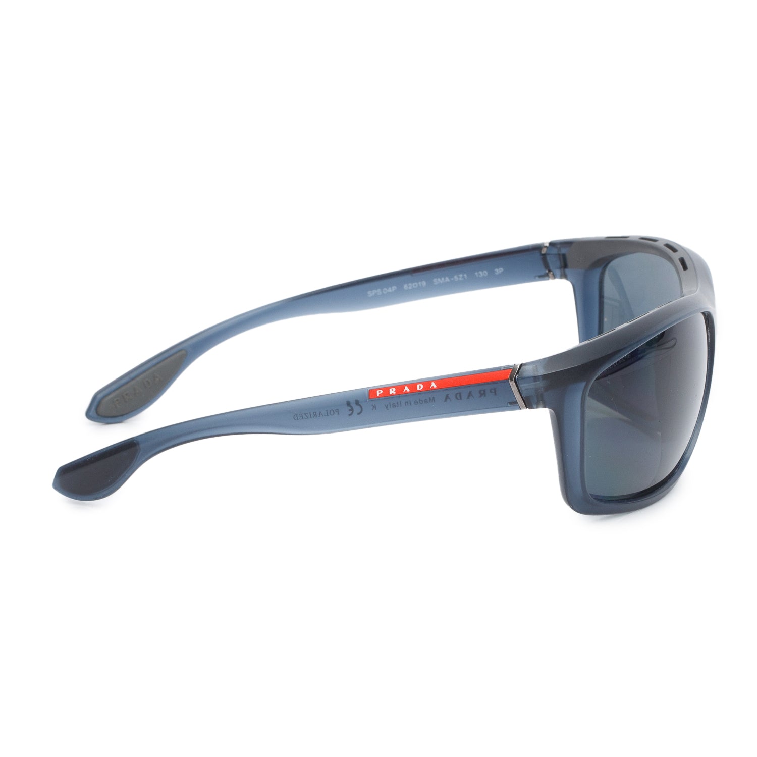 Prada SPS 04P Black Rectangle Sport Sunglasses