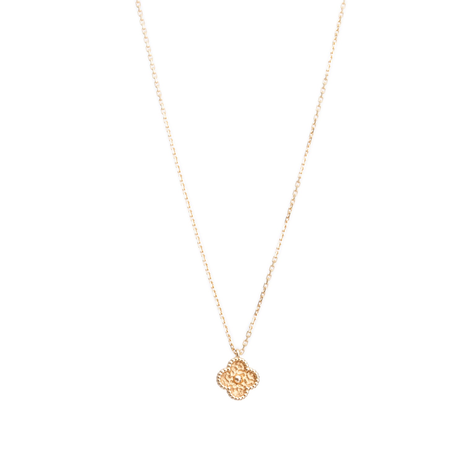 Van Cleef & Arpels 18k Rose Gold Sweet Alhambra Pendant Necklace w/ Box & Certificate