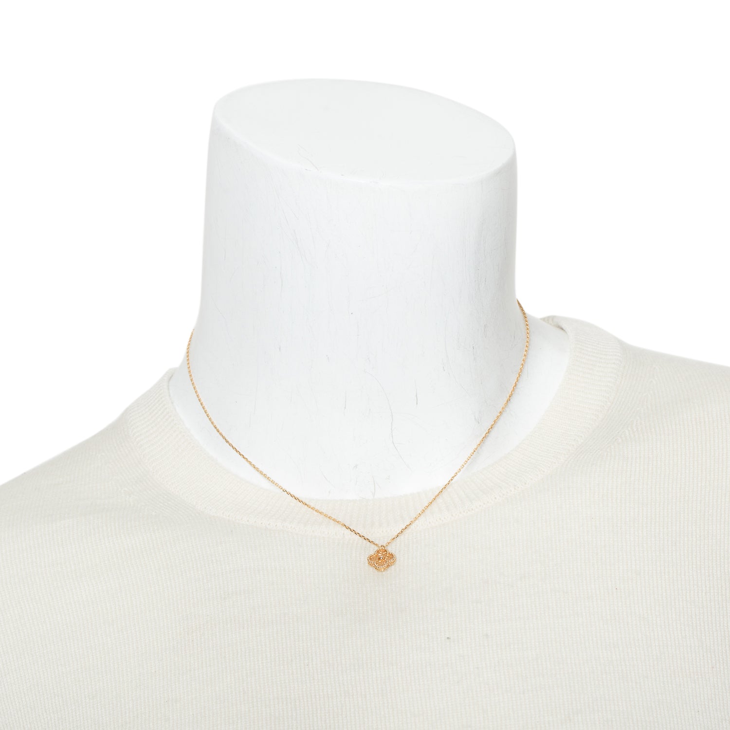 Van Cleef & Arpels 18k Rose Gold Sweet Alhambra Pendant Necklace w/ Box & Certificate