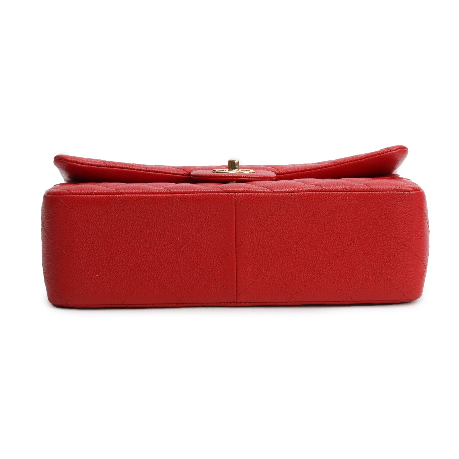 Chanel Red Caviar Jumbo Classic Double Flap Bag w/ Box, Authenticity Card & Receipt