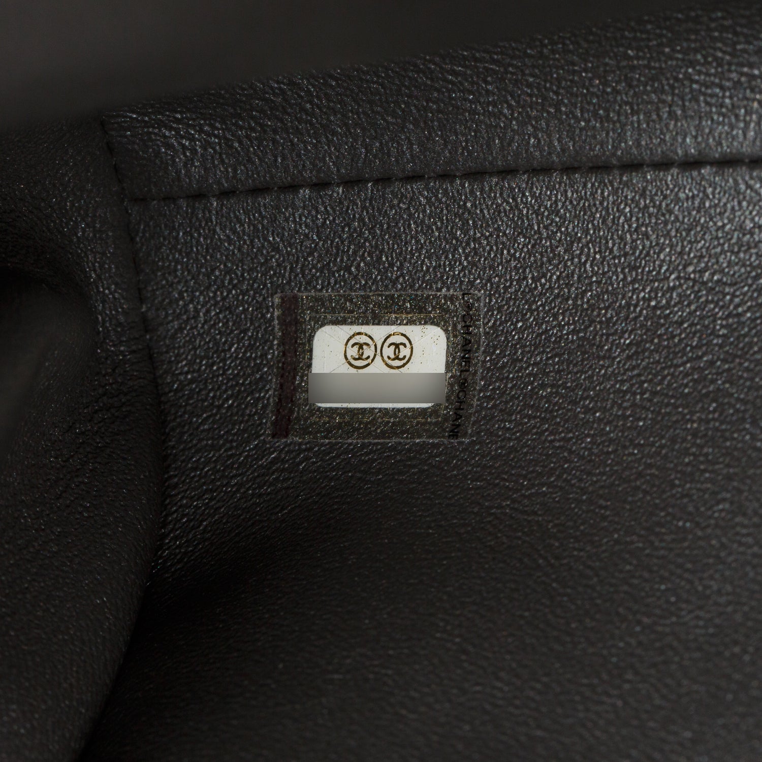Chanel Grey Caviar Quilted Leather In Story Clutch w/ Authenticity Card