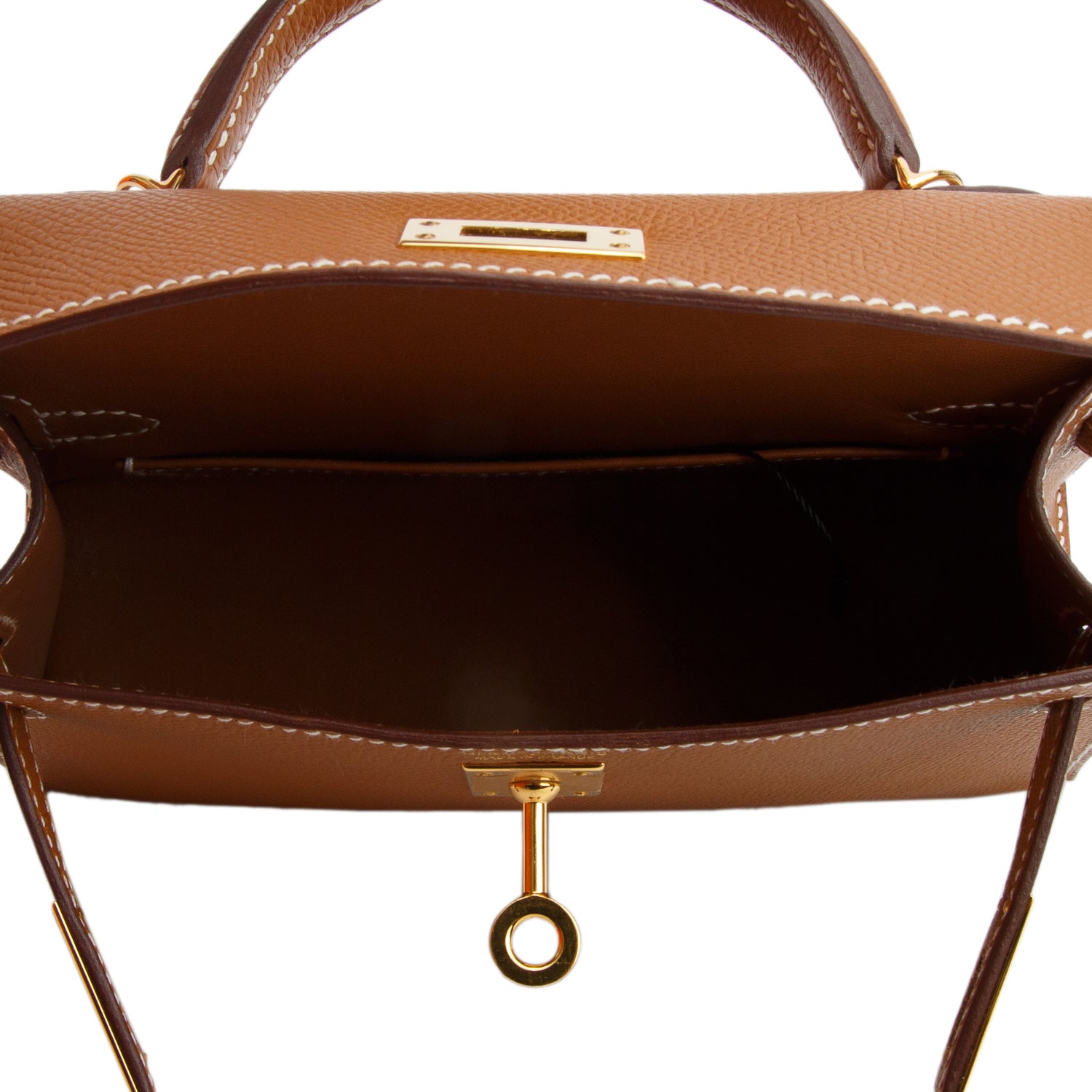 Hermes 2023 Gold Epsom Mini Kelly Sellier 20 w/ Strap