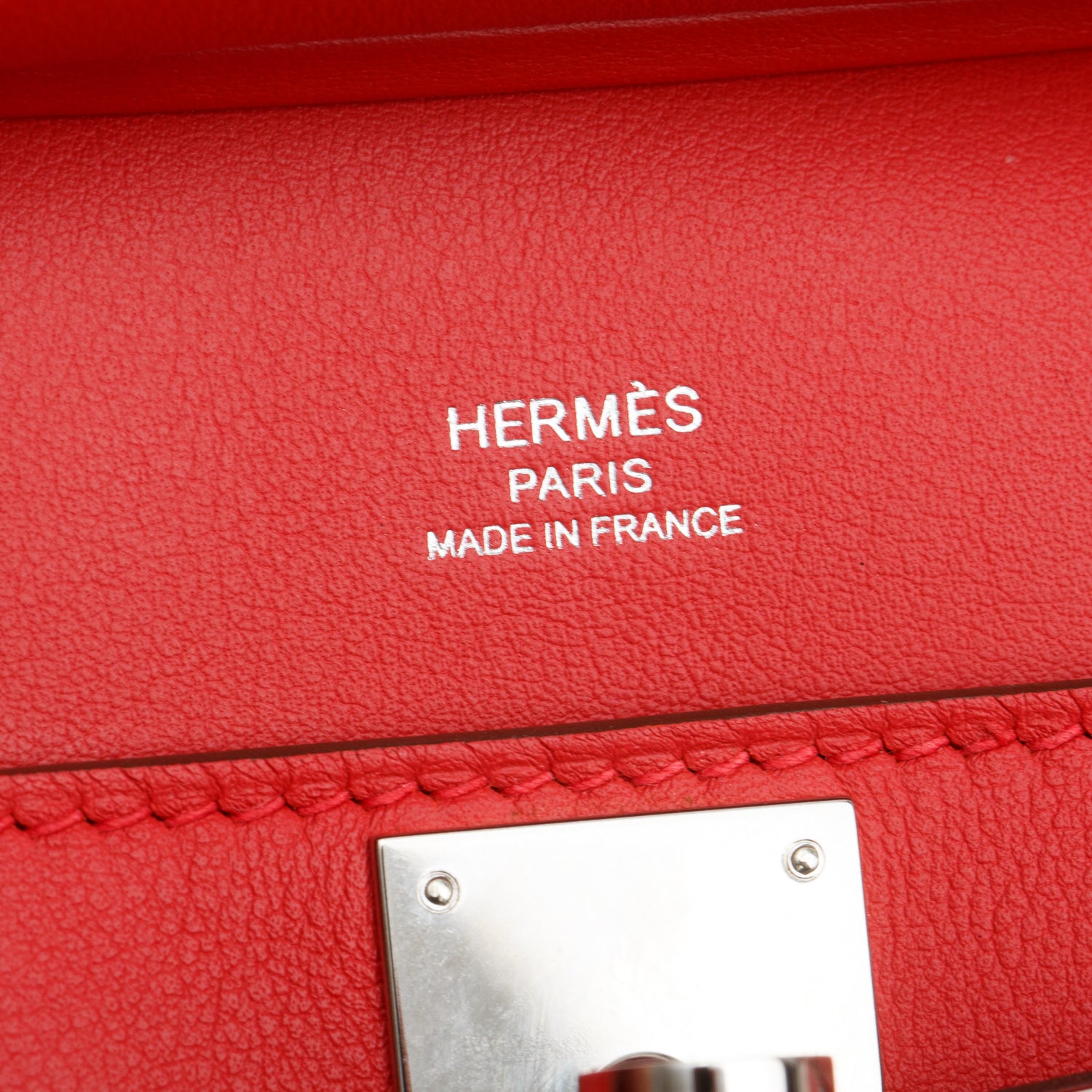 Hermes 2023 Vermillon Swift Leather Mini Jypsiere w/ Box & Receipt