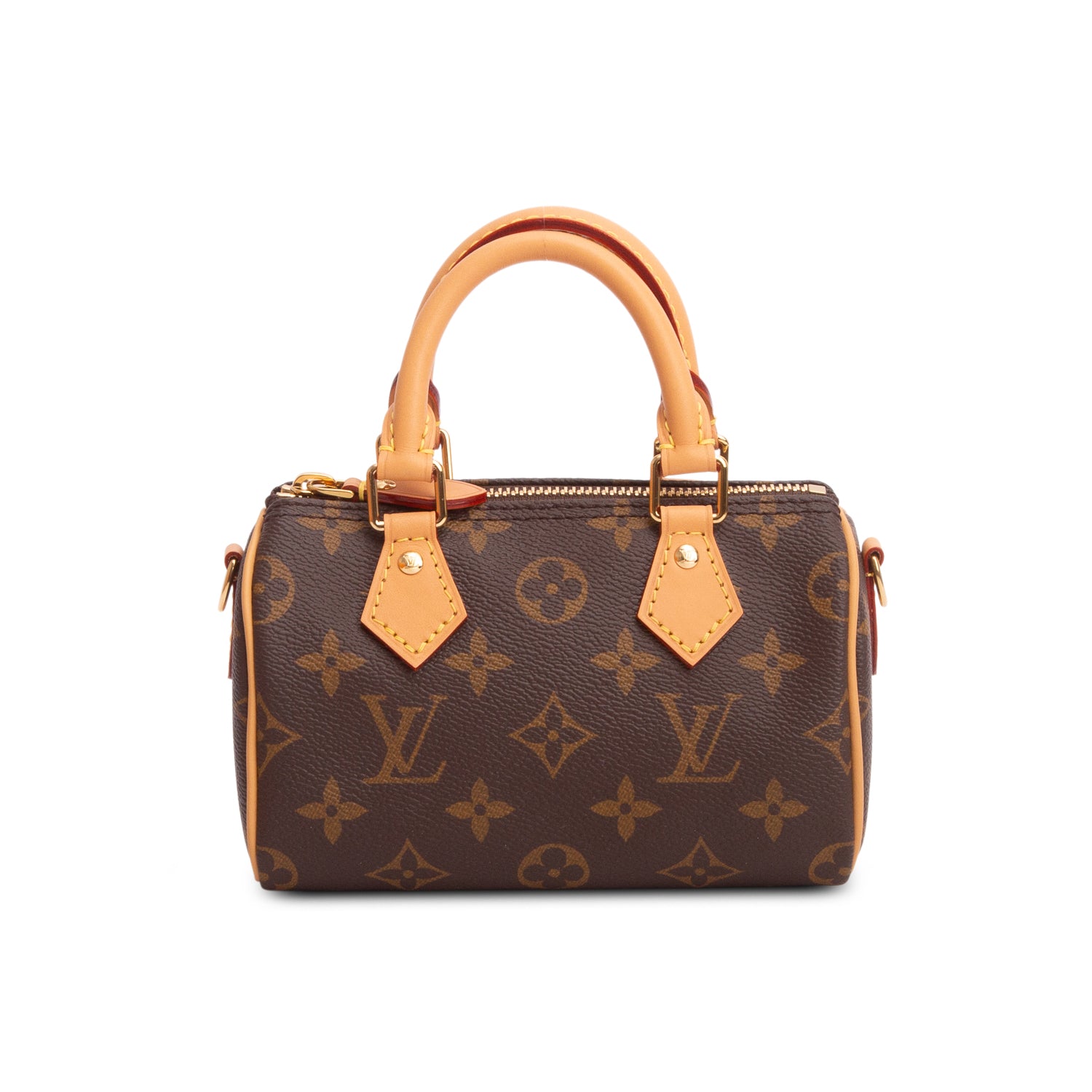 Louis Vuitton 2023 Monogram Nano Speedy Bandouliere w/ Box, Strap & Receipt