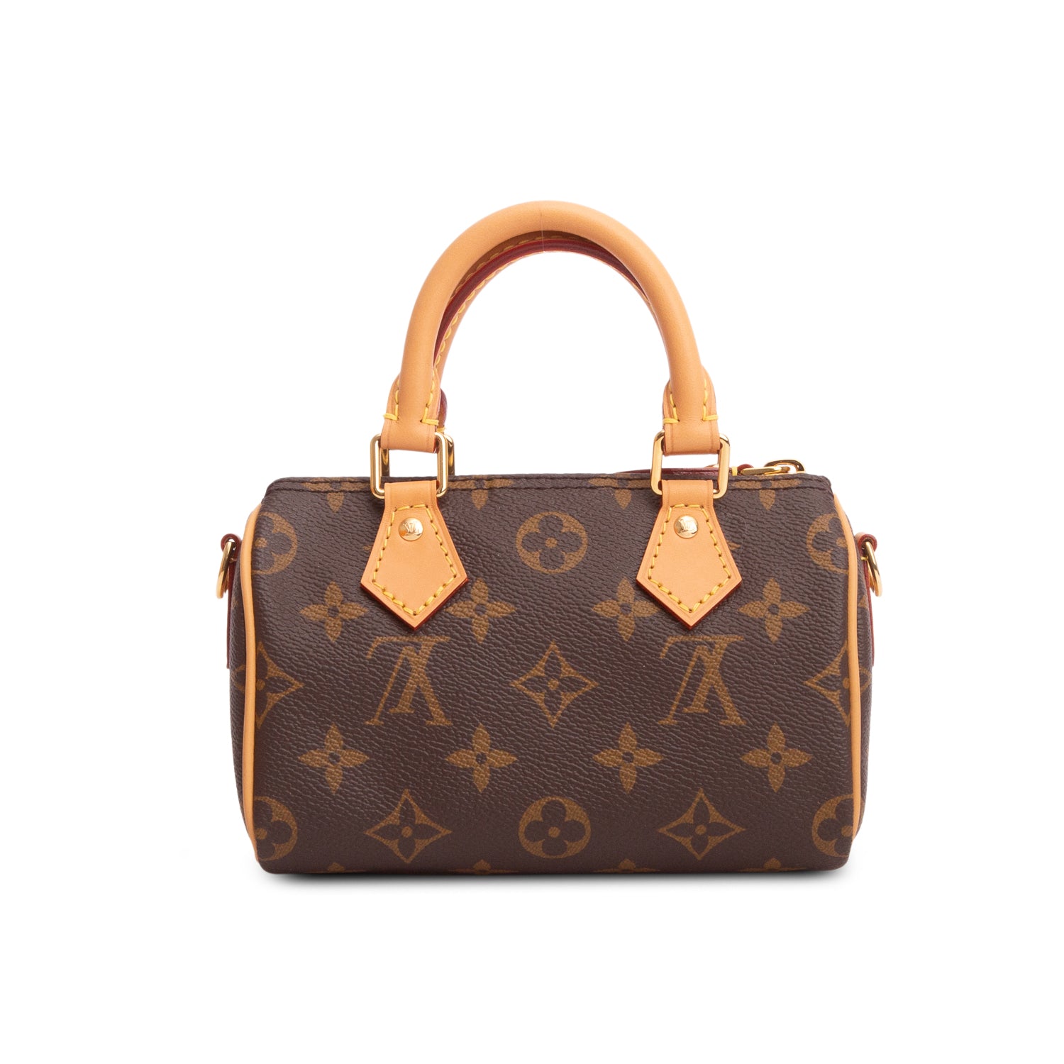 Louis Vuitton 2023 Monogram Nano Speedy Bandouliere w/ Box, Strap & Receipt