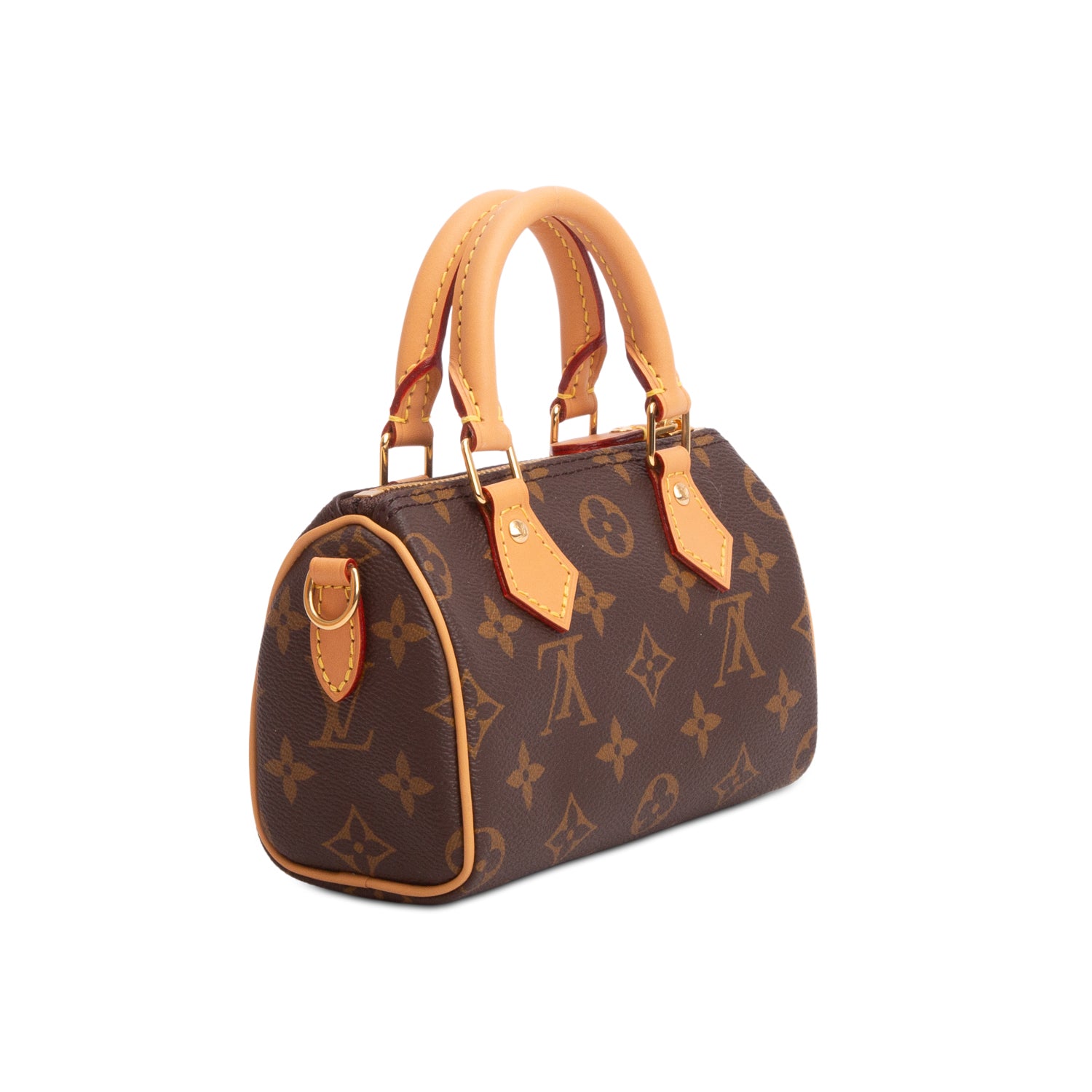 Louis Vuitton 2023 Monogram Nano Speedy Bandouliere w/ Box, Strap & Receipt