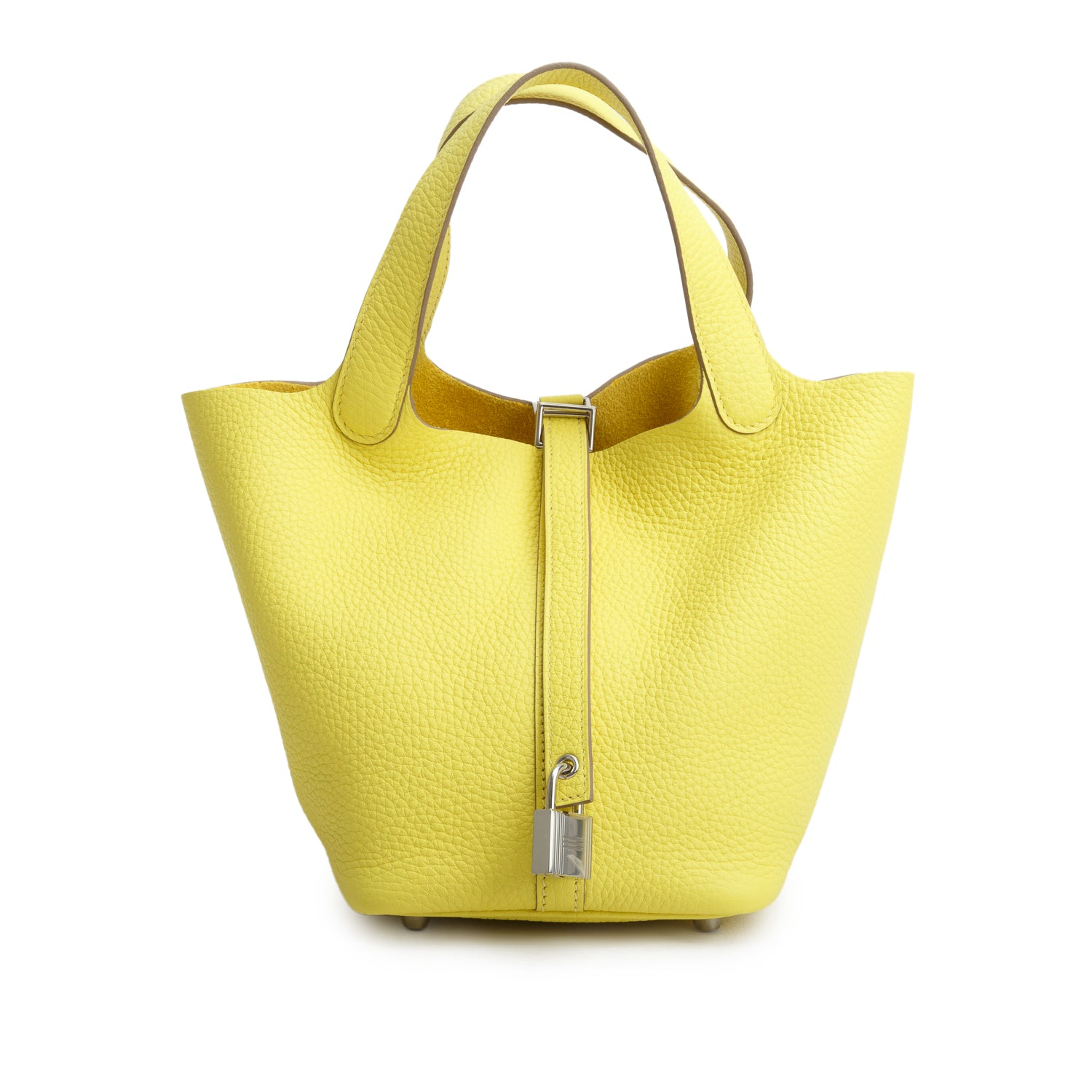 Hermes 2022 Lime Clemence Picotin Lock 18 w/ Receipt