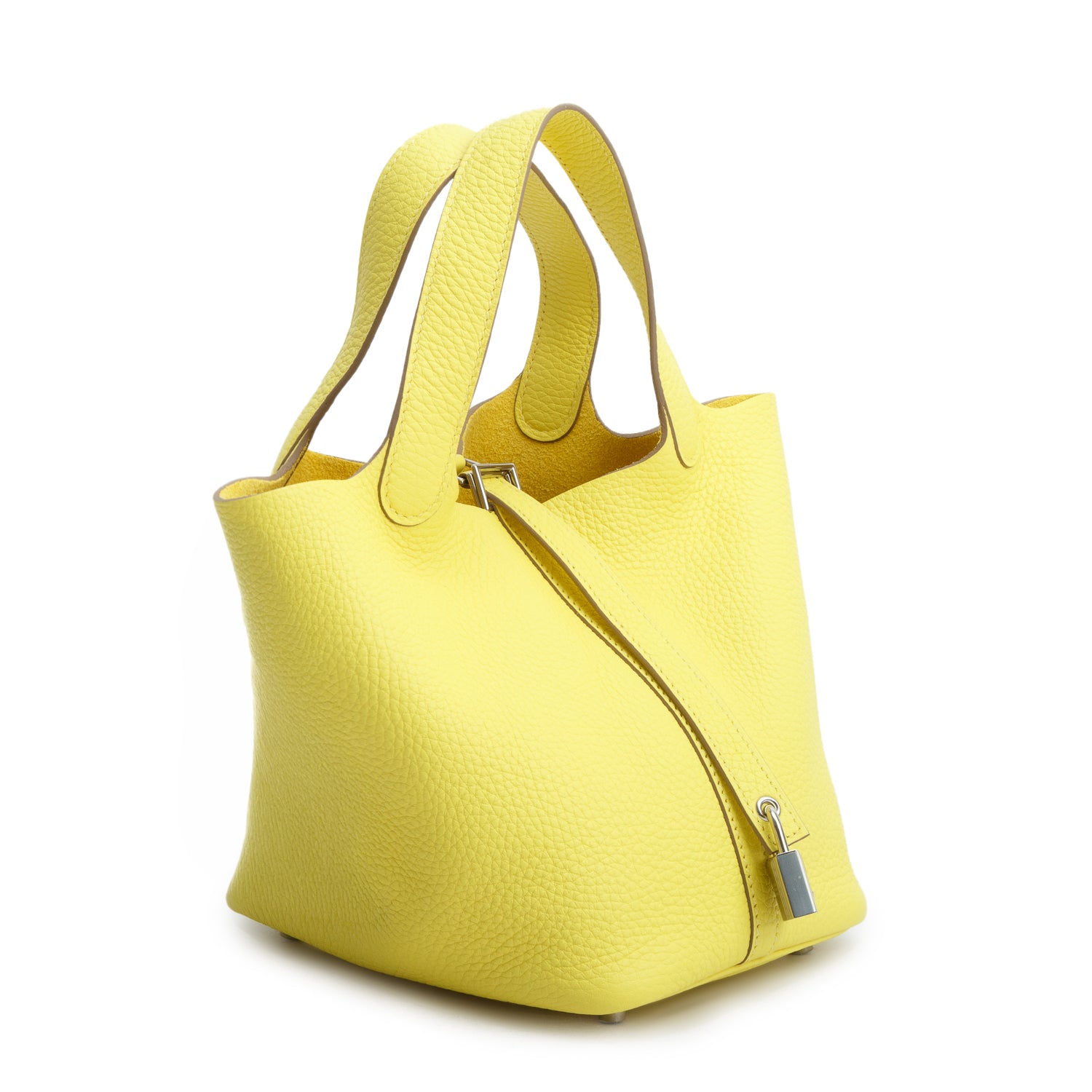 Hermes 2022 Lime Clemence Picotin Lock 18 w/ Receipt