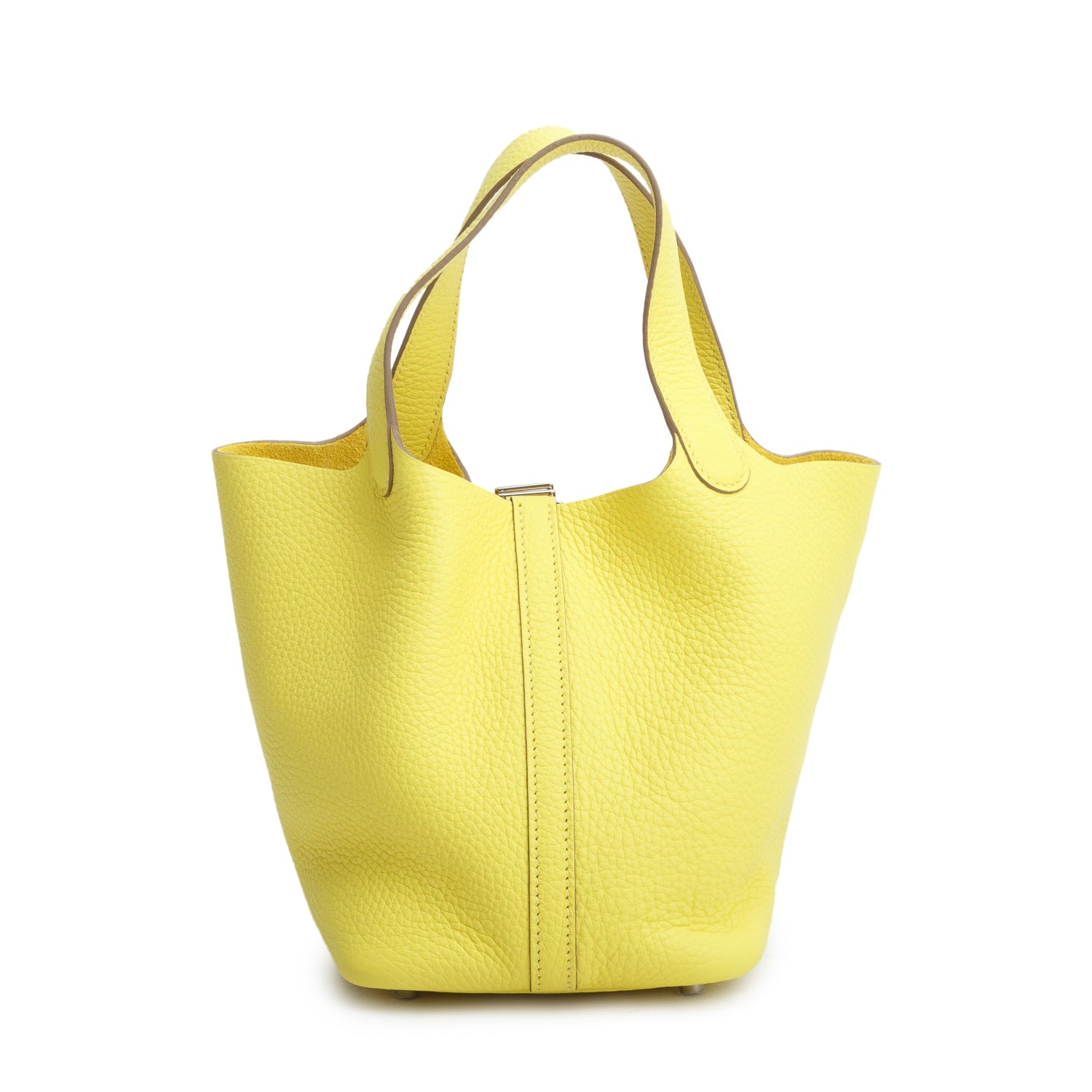 Hermes 2022 Lime Clemence Picotin Lock 18 w/ Receipt