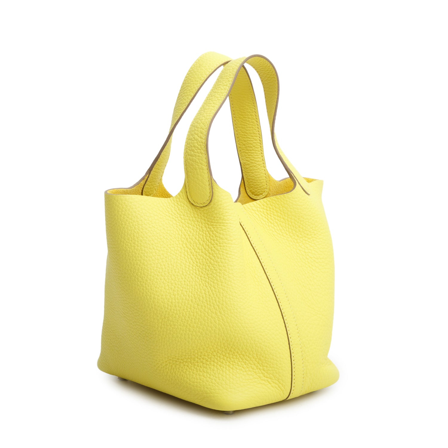Hermes 2022 Lime Clemence Picotin Lock 18 w/ Receipt