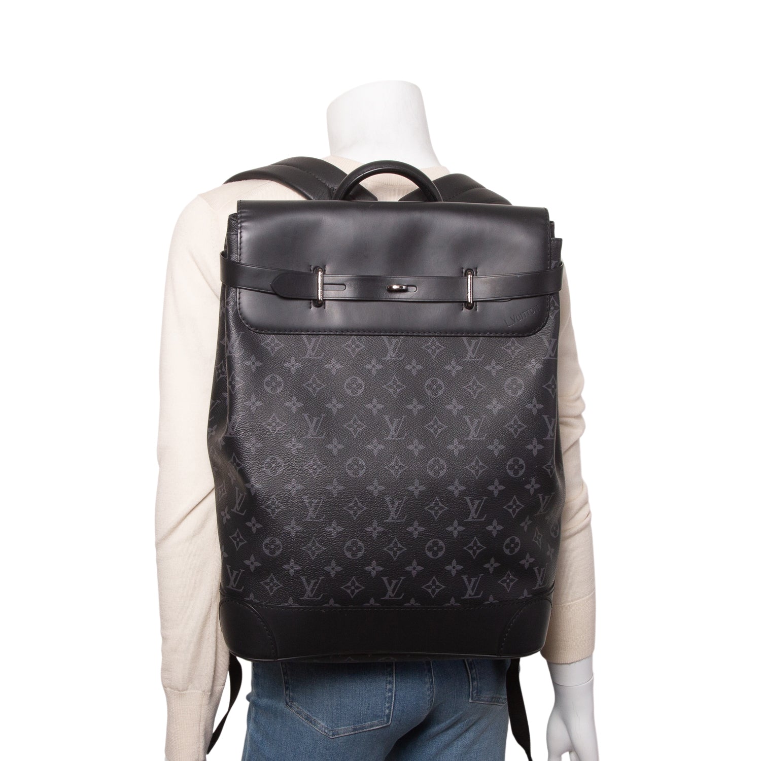 Louis Vuitton Black Monogram Eclipse Steamer Backpack