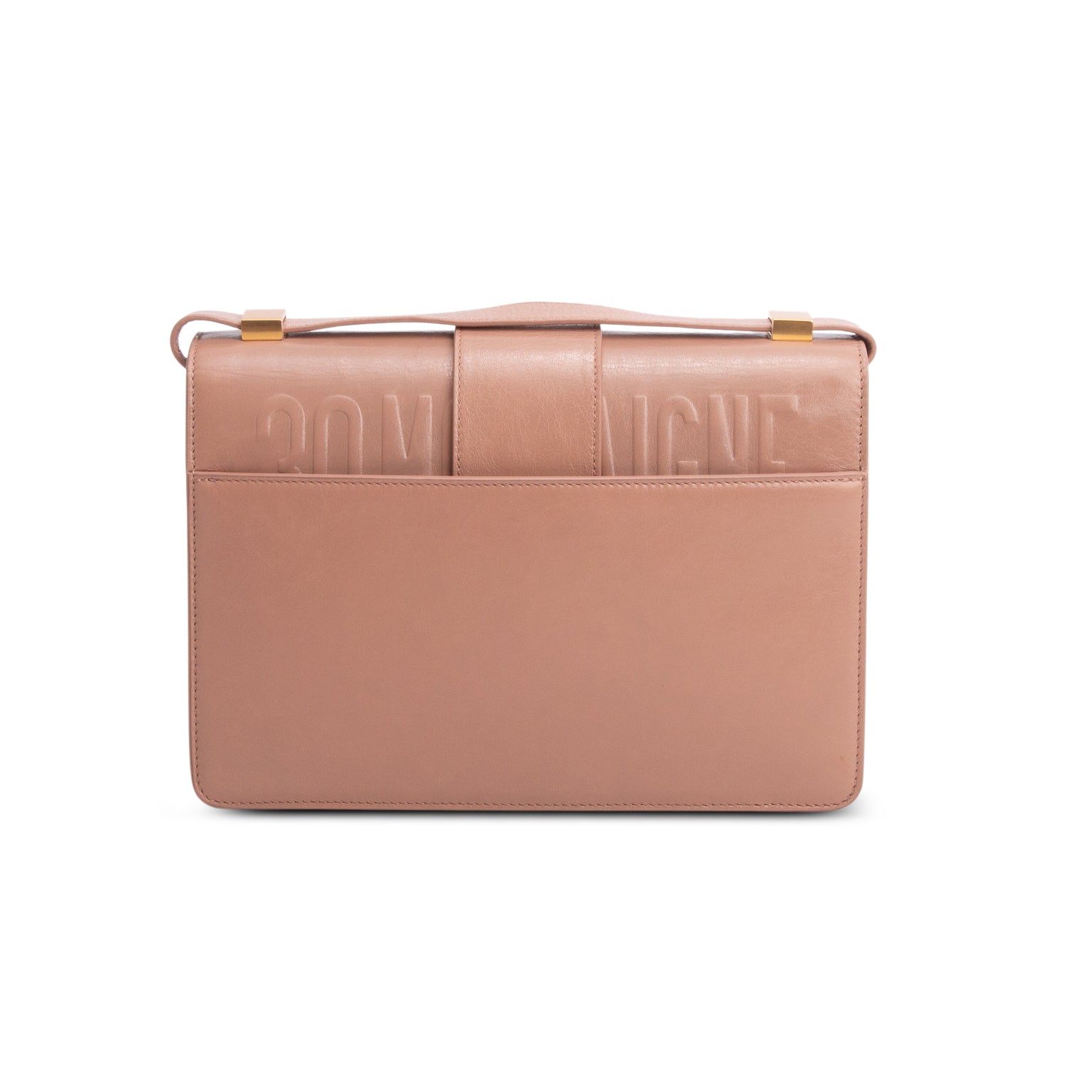 Christian Dior Pink Shiny Crinkled Lambskin Leather 30 Montaigne Bag w/ Authenticity Card