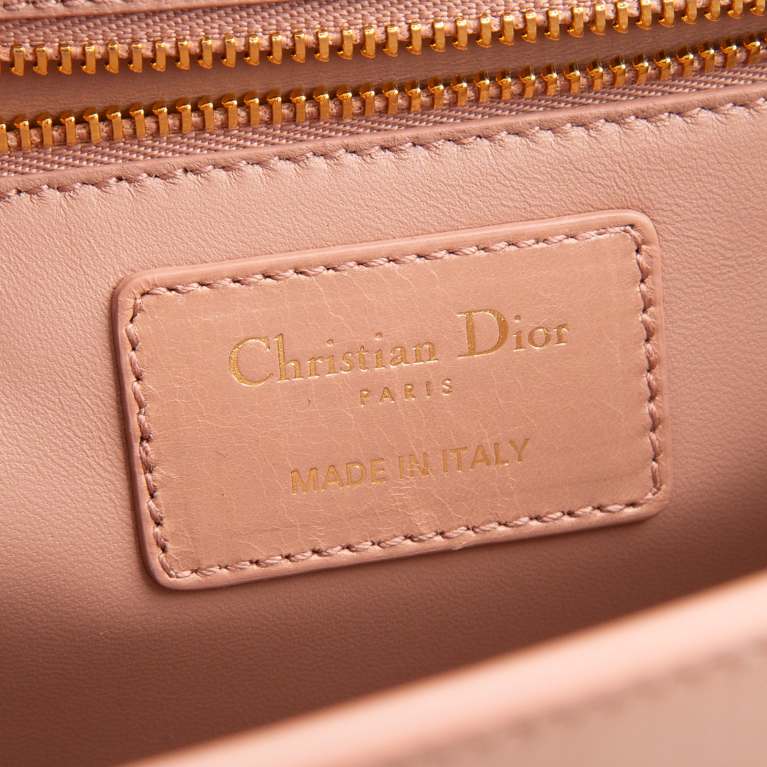 Christian Dior Pink Shiny Crinkled Lambskin Leather 30 Montaigne Bag w/ Authenticity Card