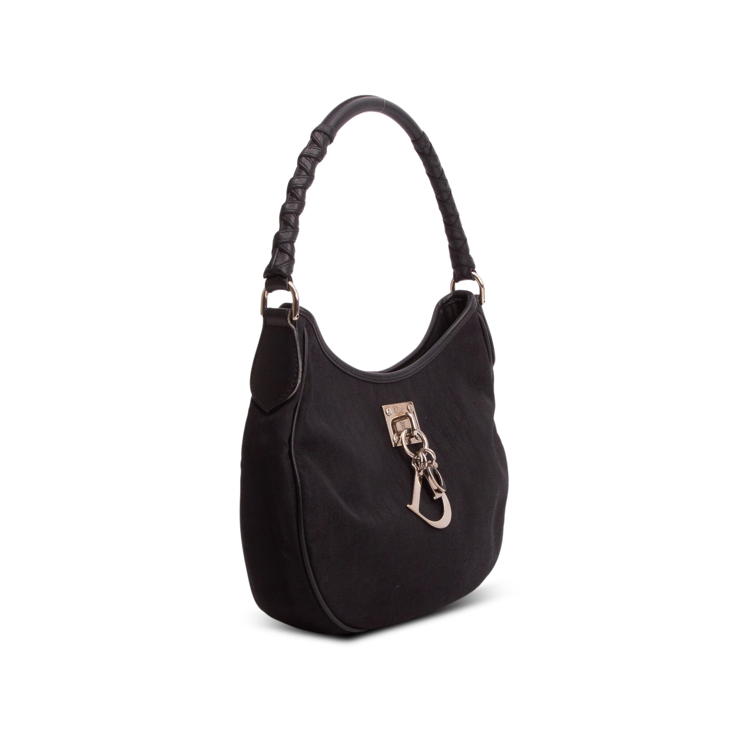 Christian Dior Black Diorissimo Nylon Lovely Hobo
