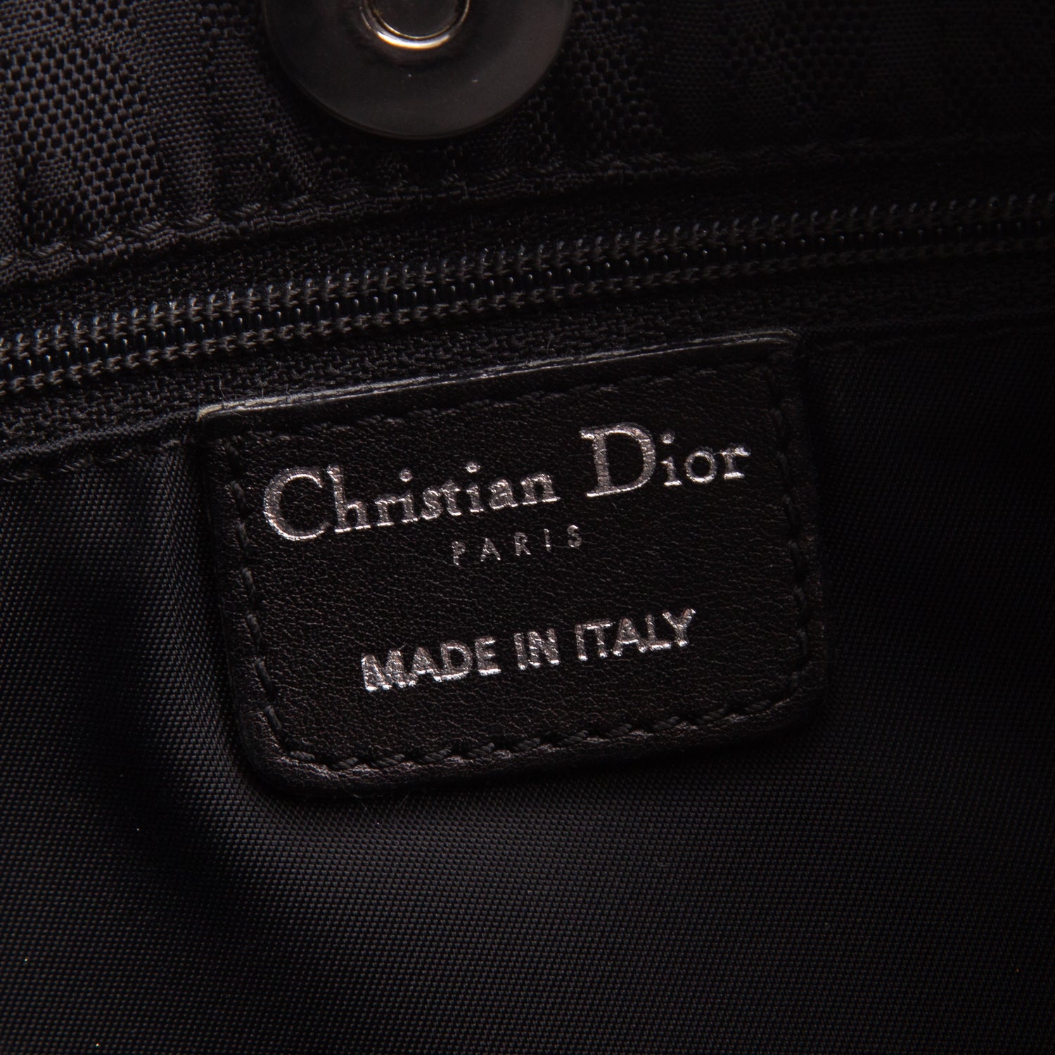 Christian Dior Black Diorissimo Nylon Lovely Hobo