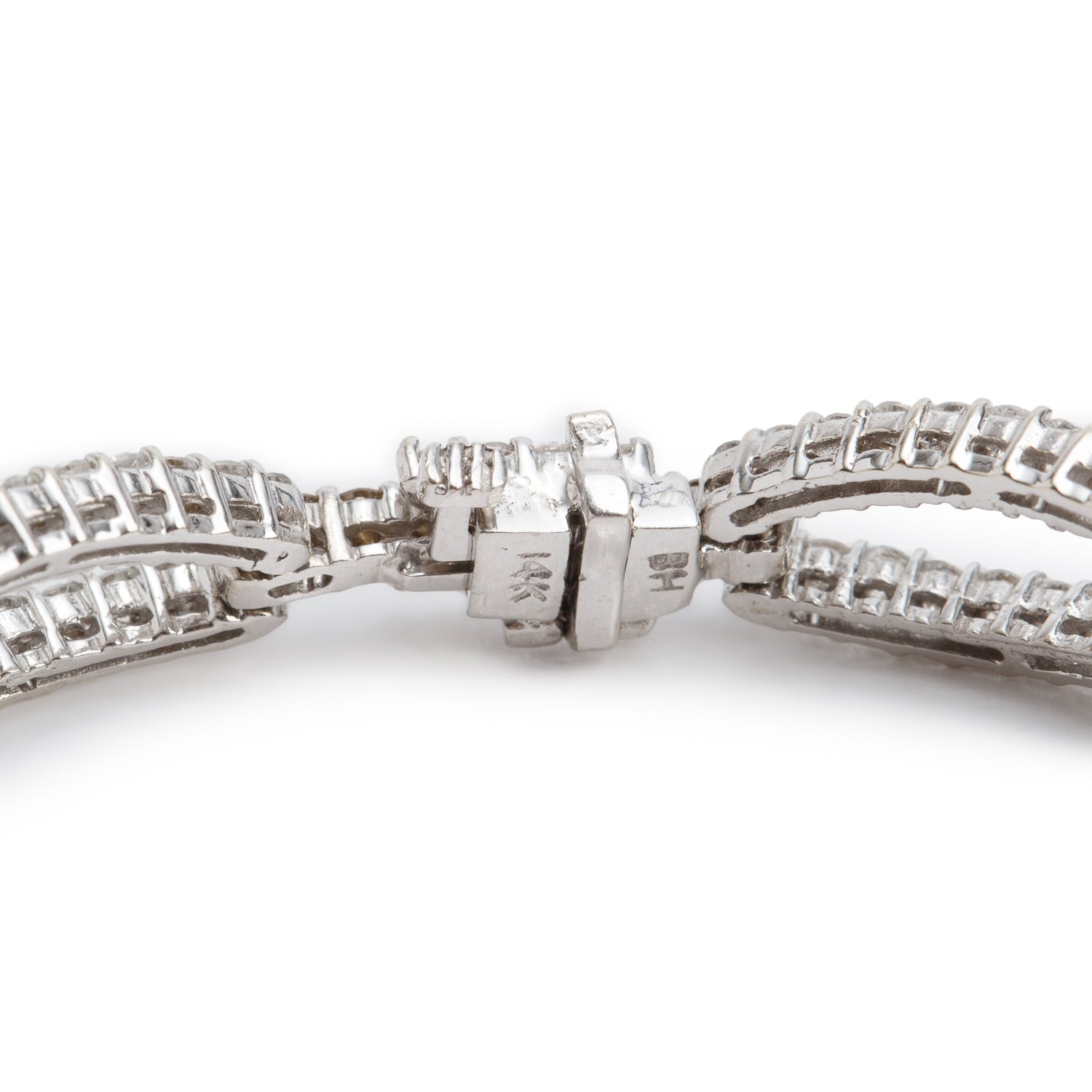 14k White Gold 4.40 tcw. Diamond Link Bracelet