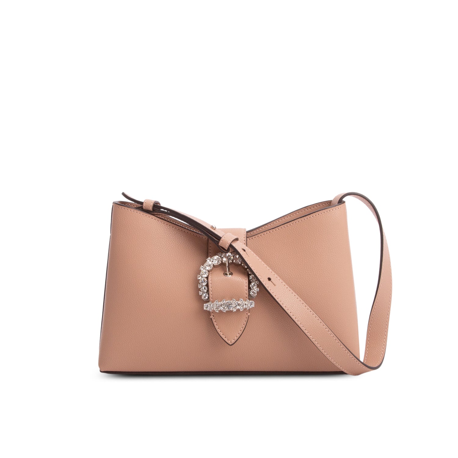 Jimmy Choo Pink Calfskin Crystal Small Cheri Shoulder Bag