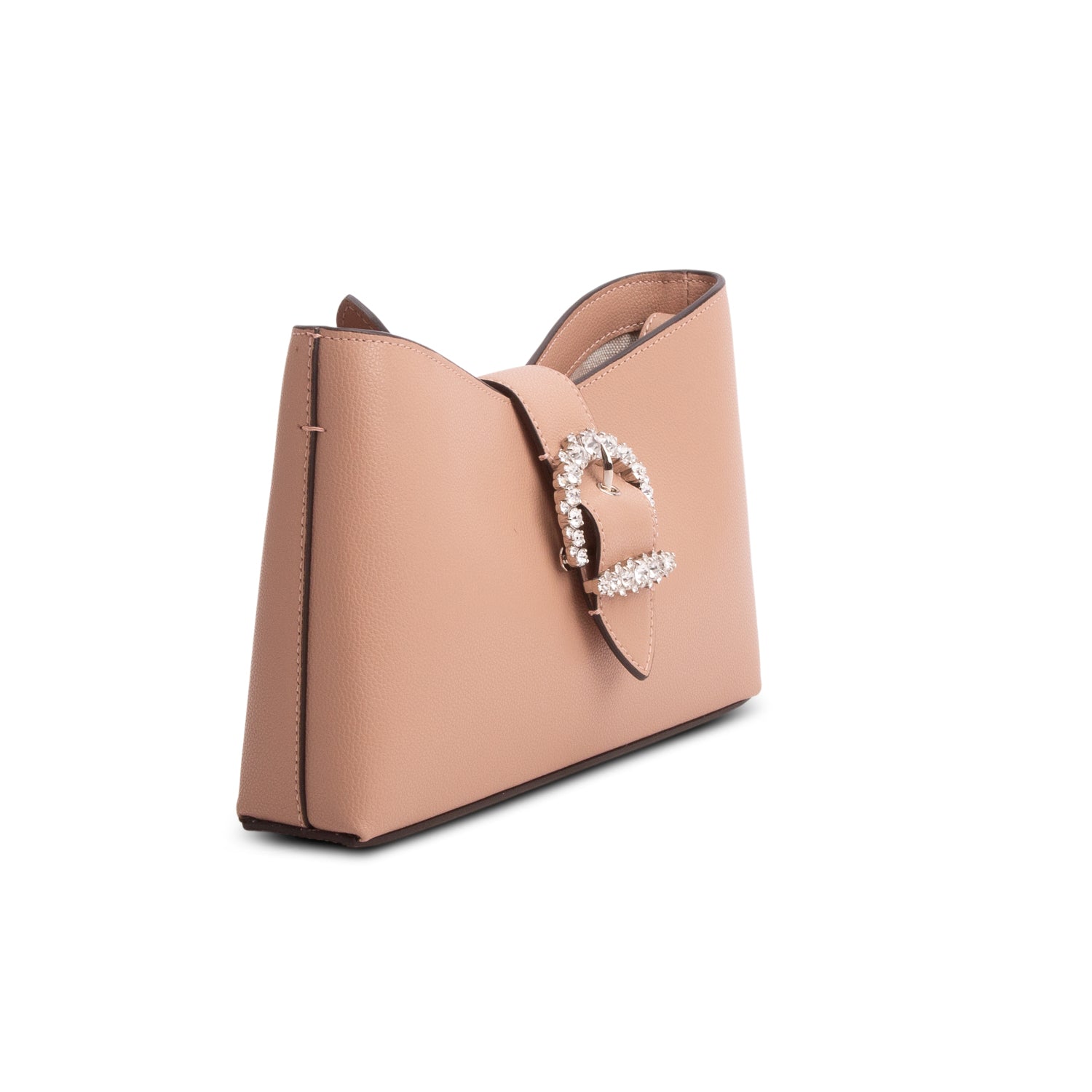 Jimmy Choo Pink Calfskin Crystal Small Cheri Shoulder Bag