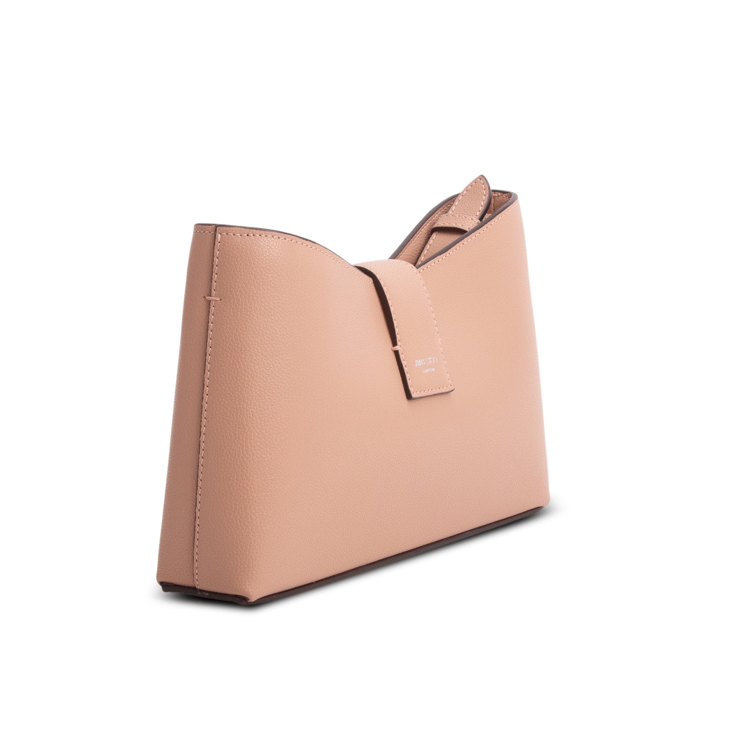 Jimmy Choo Pink Calfskin Crystal Small Cheri Shoulder Bag