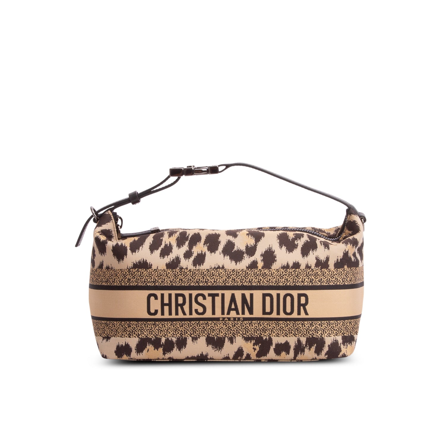 Christian Dior 2020 Leopard Canvas DiorTravel Nomad Pouch w/ Authenticity Card