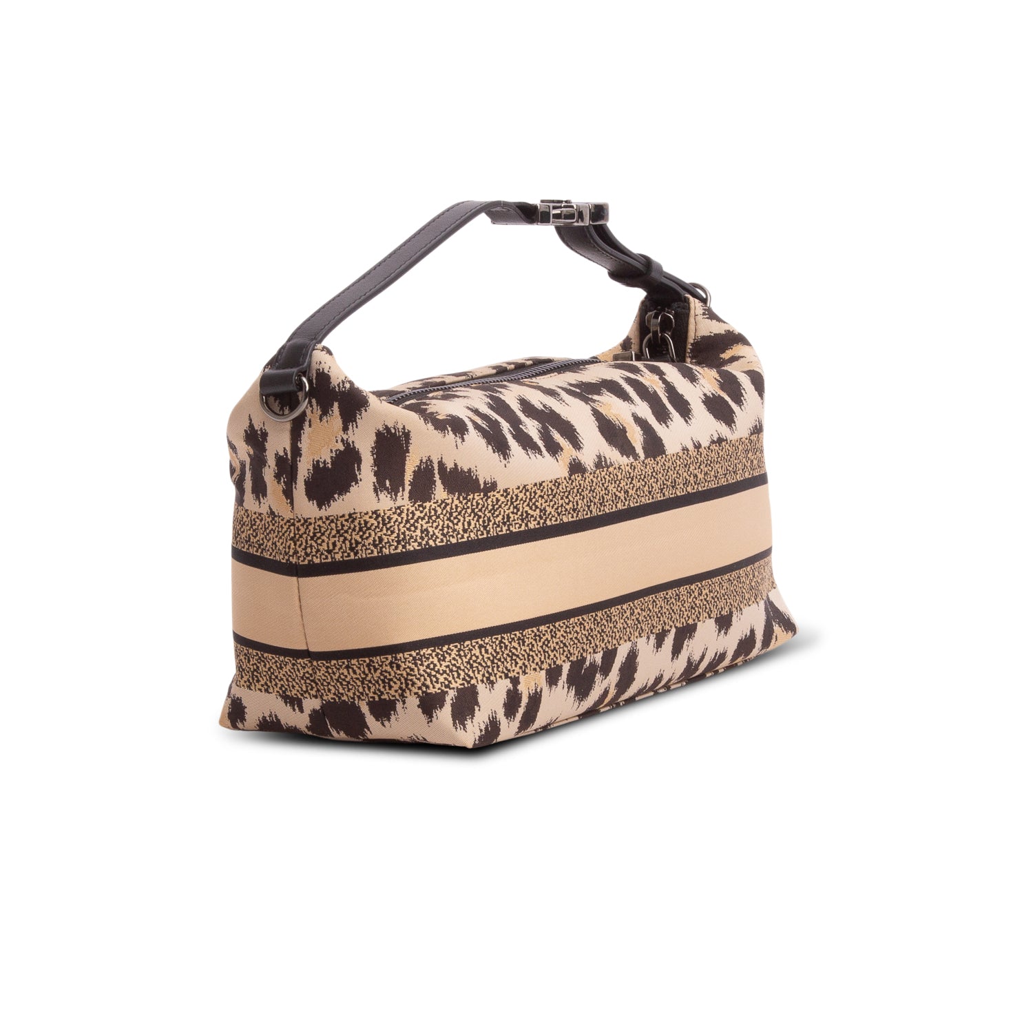 Christian Dior 2020 Leopard Canvas DiorTravel Nomad Pouch w/ Authenticity Card