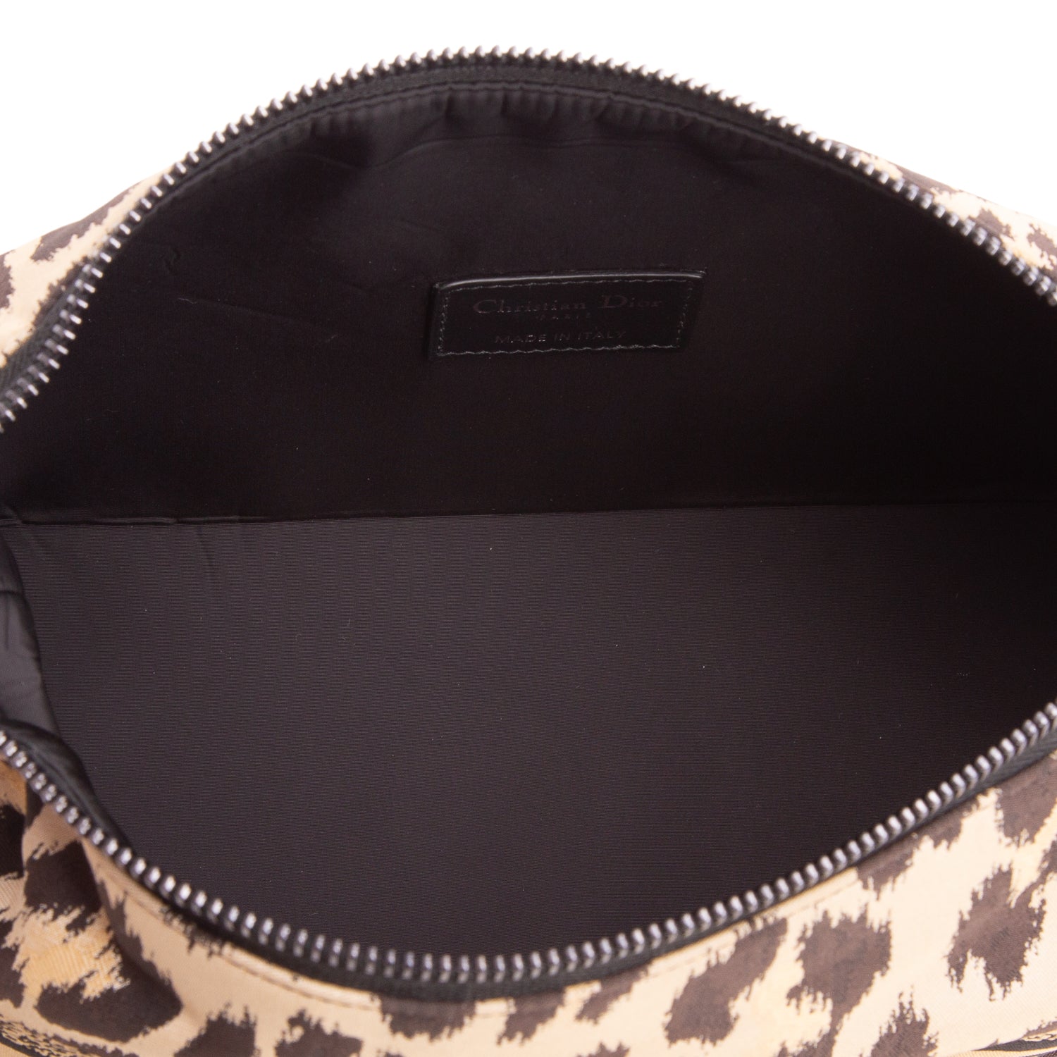 Christian Dior 2020 Leopard Canvas DiorTravel Nomad Pouch w/ Authenticity Card