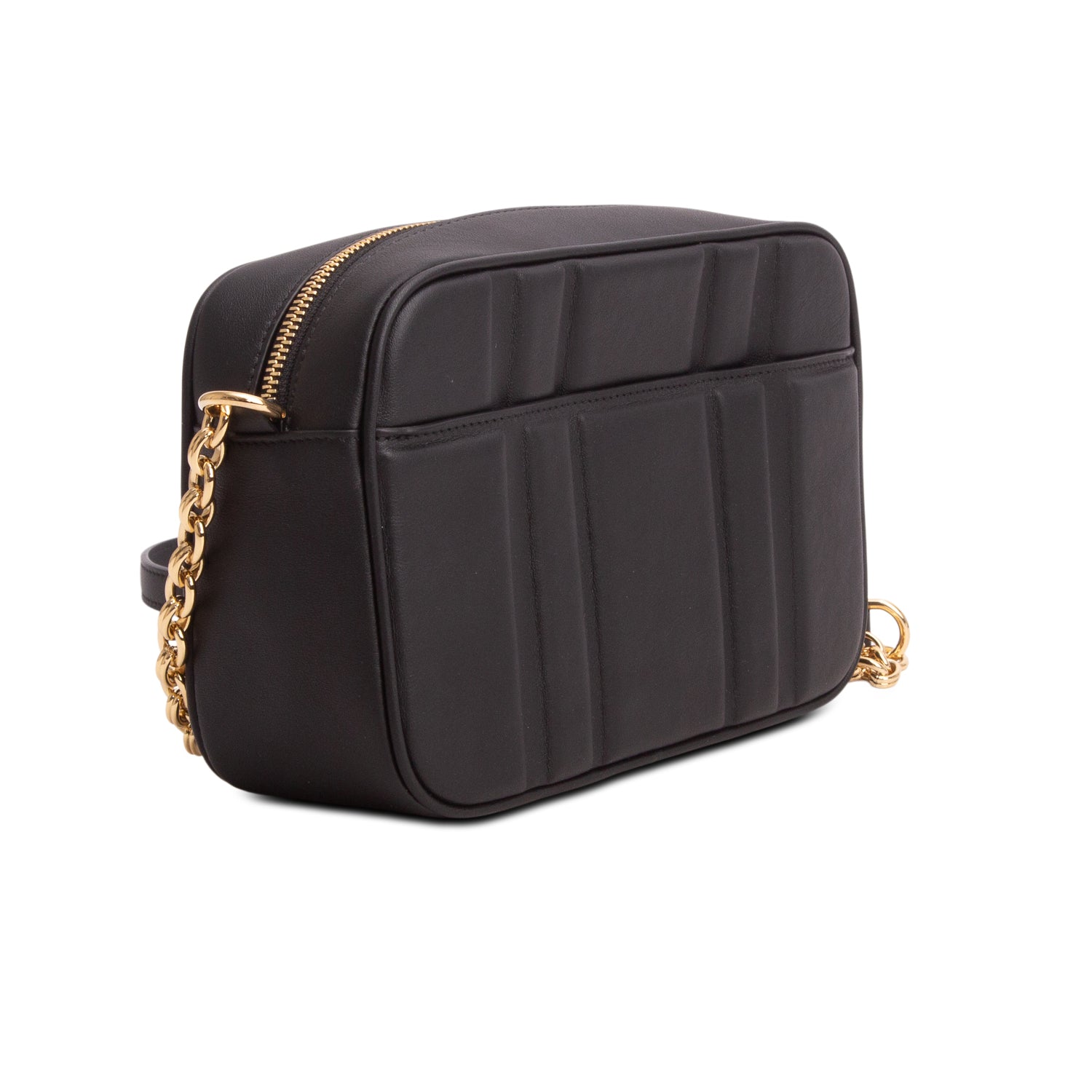 Ferragamo Black Calfskin Gancini Camera Case Crossbody Bag