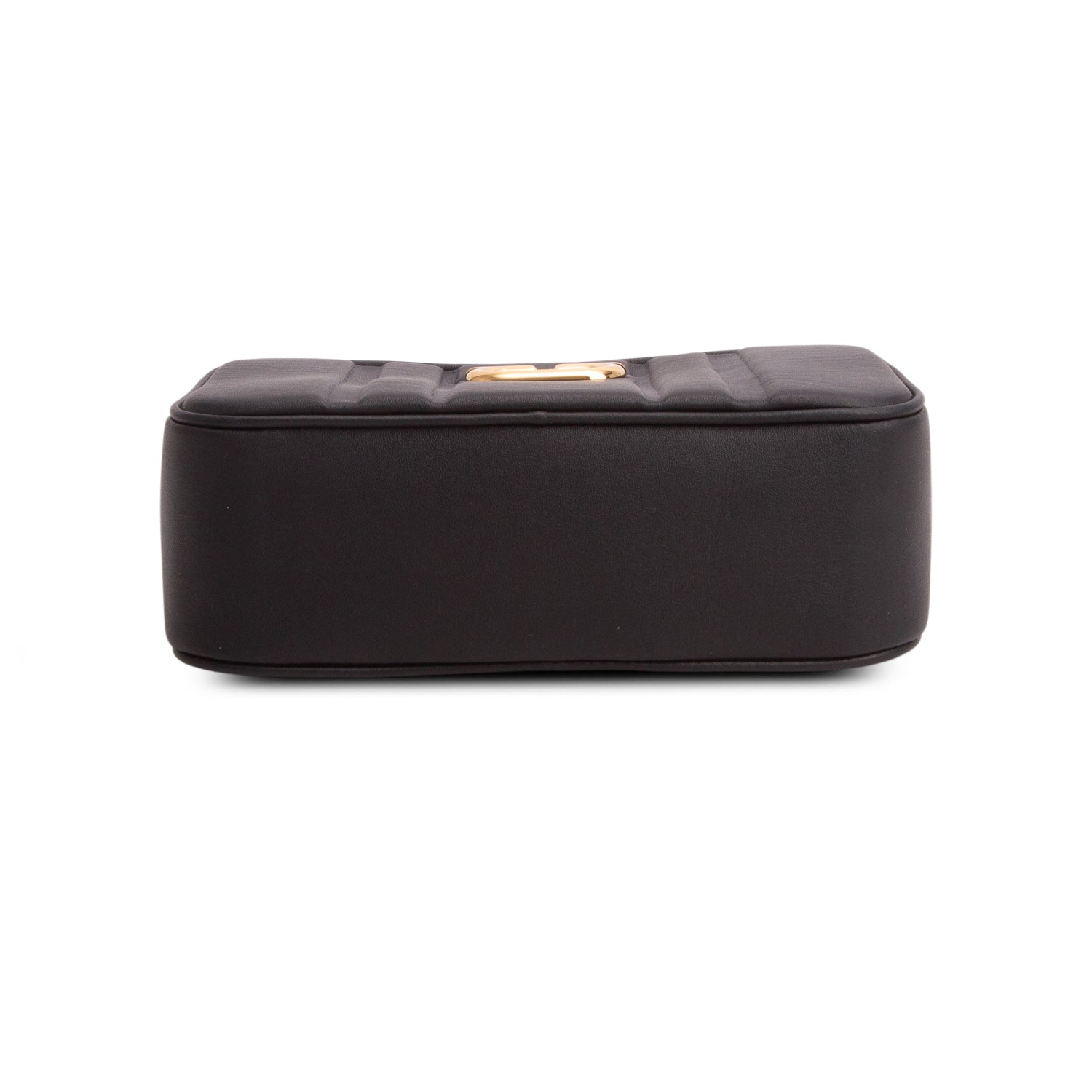 Ferragamo Black Calfskin Gancini Camera Case Crossbody Bag