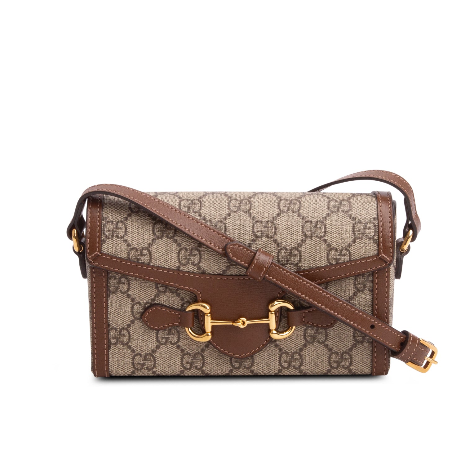 Gucci GG Supreme Monogram Mini Horsebit 1955 Shoulder Bag w/ Box