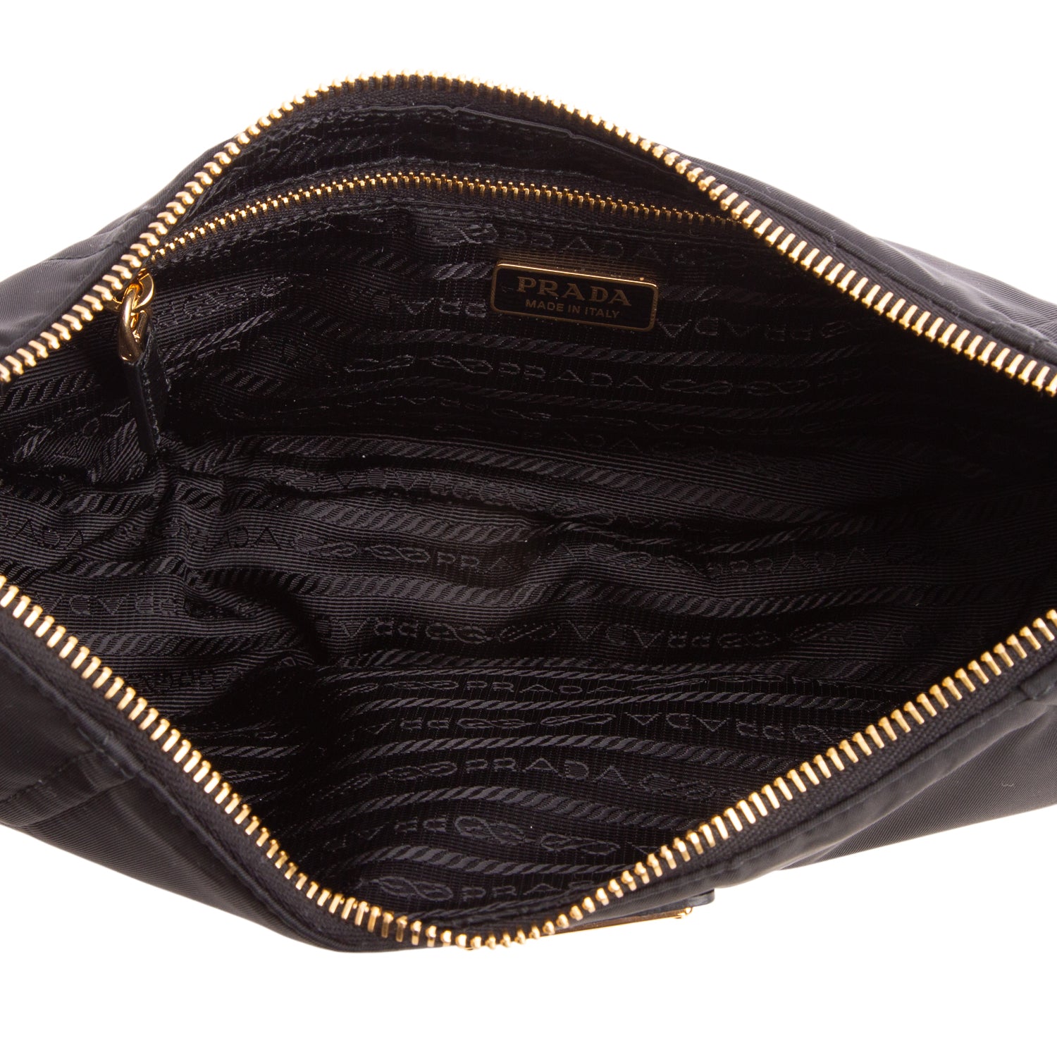 Prada Black Re-Nylon Demi-Lune Shoulder Bag w/ Straps