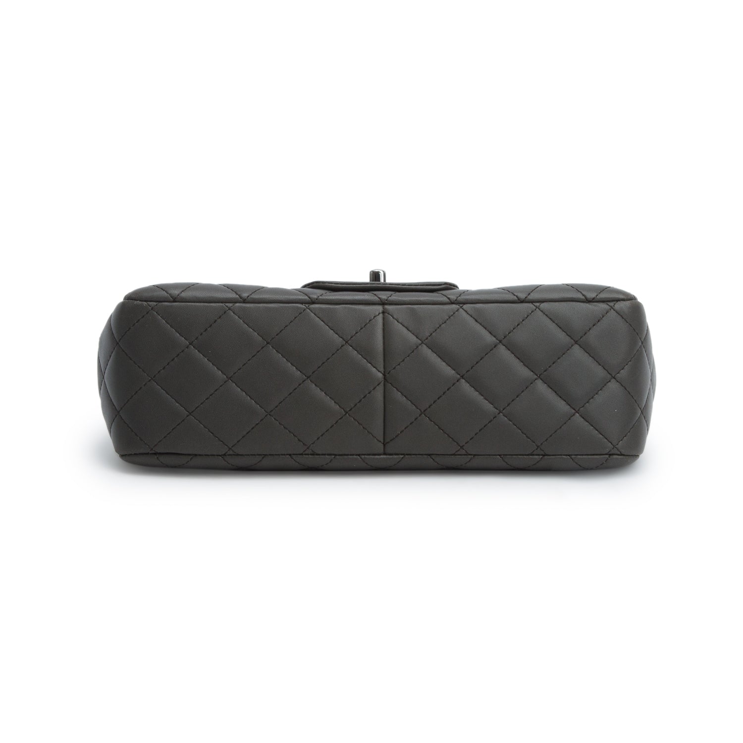 Chanel Grey Lambskin Quilted Elementary Chic Flap Bag w/ Authenticity Card