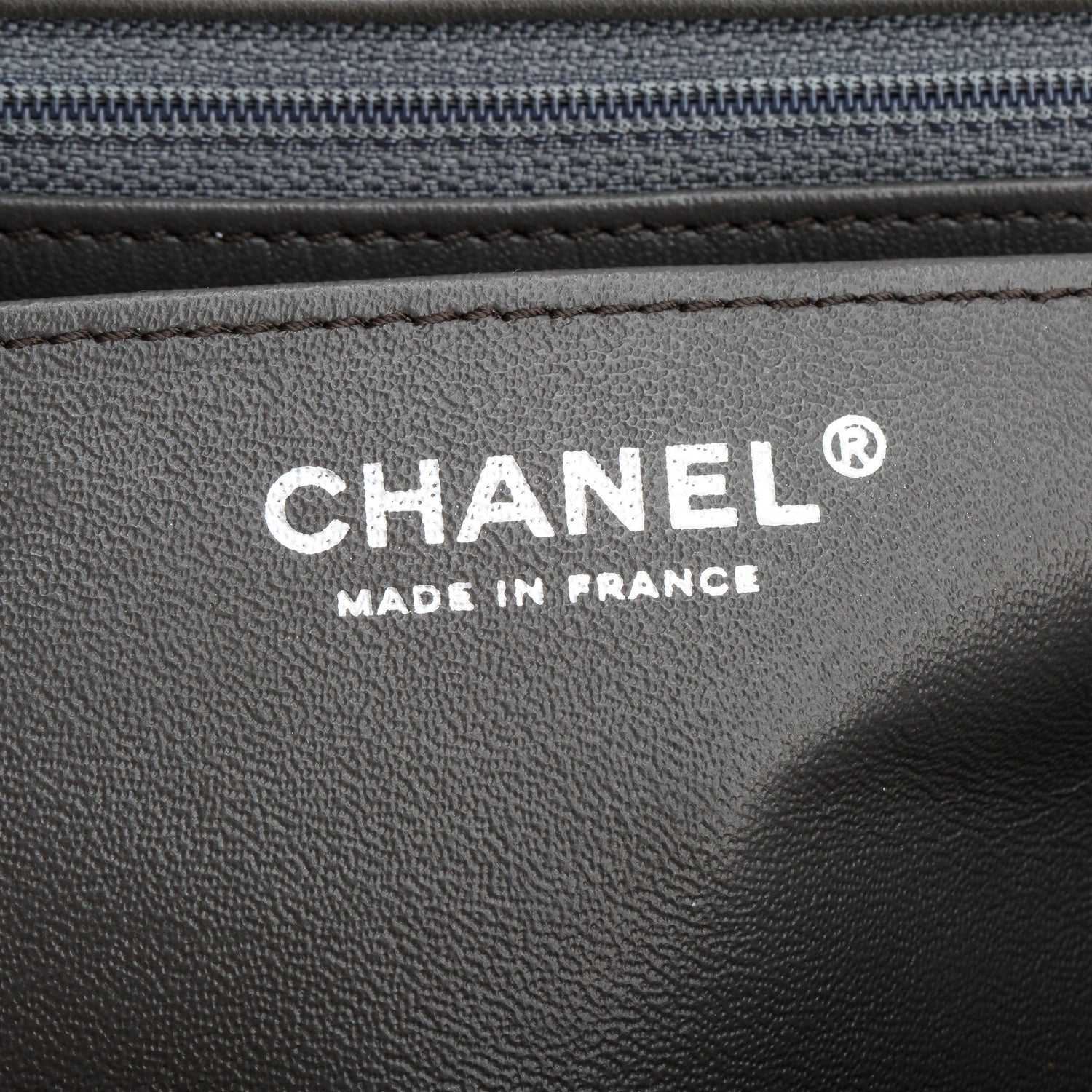 Chanel Grey Lambskin Quilted Elementary Chic Flap Bag w/ Authenticity Card