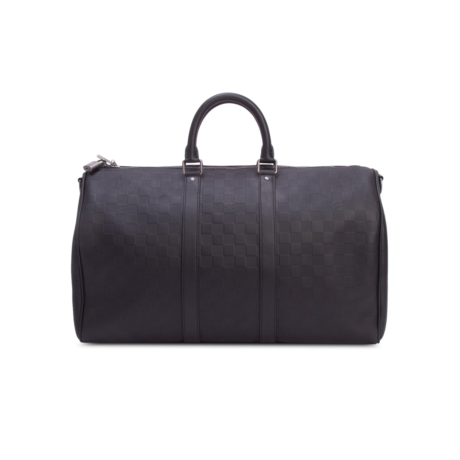 Louis Vuitton Black Damier Infini Keepall Bandouliere 45 w/ Box & Receipt