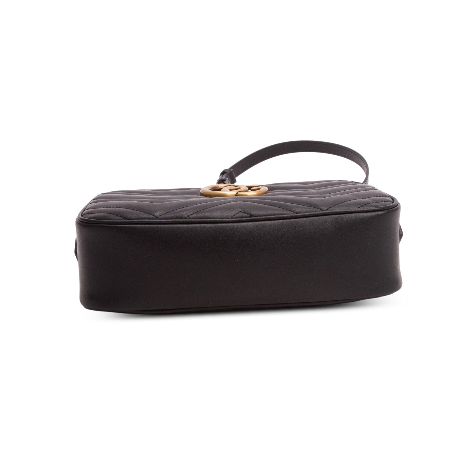 Gucci Black GG Marmont Matelasse Small Camera Bag w/ Box