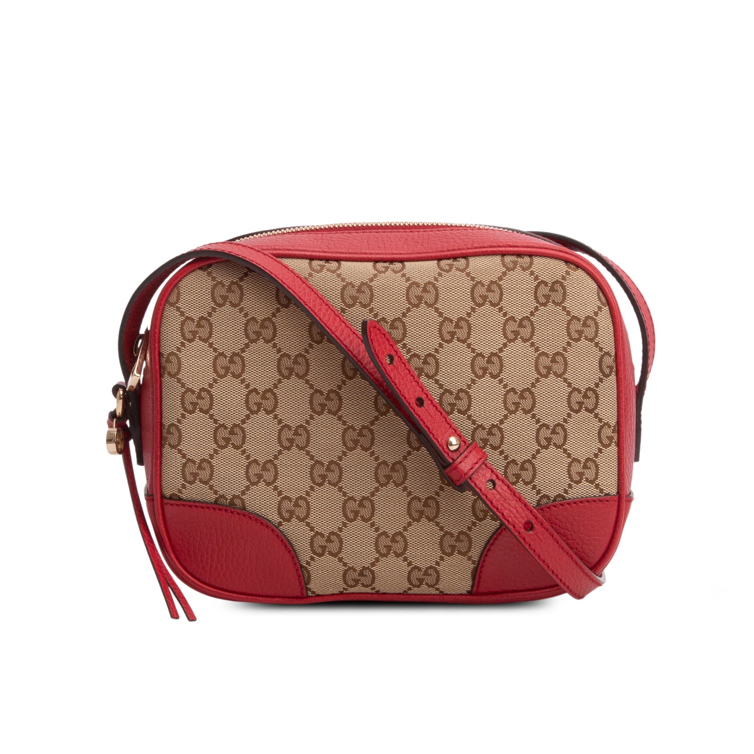 Gucci Red Monogram Mini Bree Camera Bag