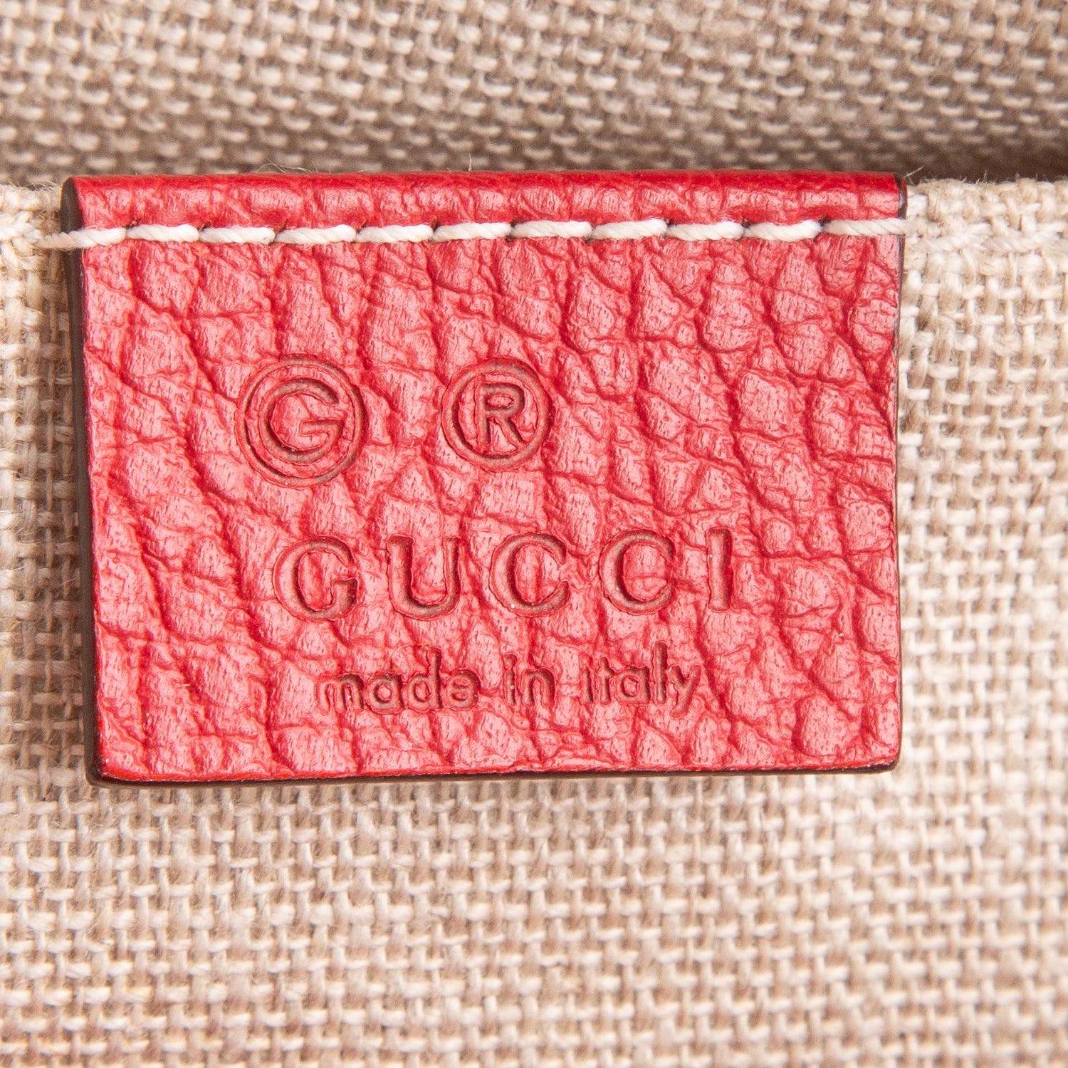 Gucci Red Monogram Mini Bree Camera Bag