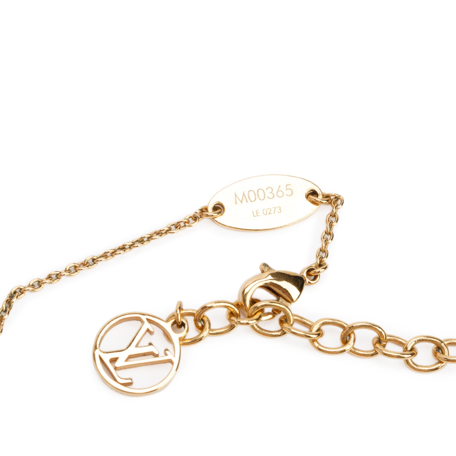 Louis Vuitton 2023 Gold Plated Collier Louisette Necklace w/ Box